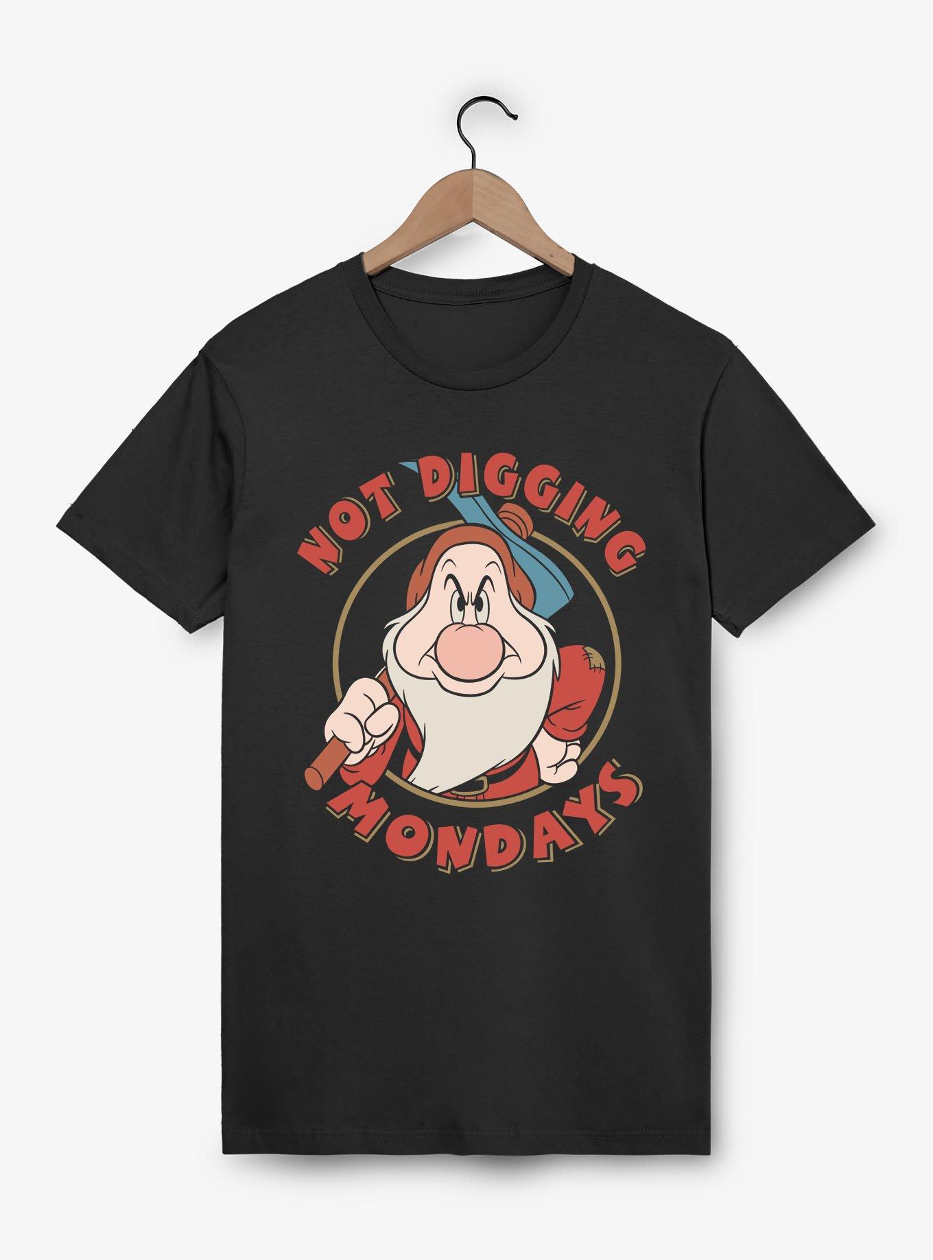 Disney Snow White and the Seven Dwarfs Not Digging Mondays T-Shirt, BLACK, hi-res