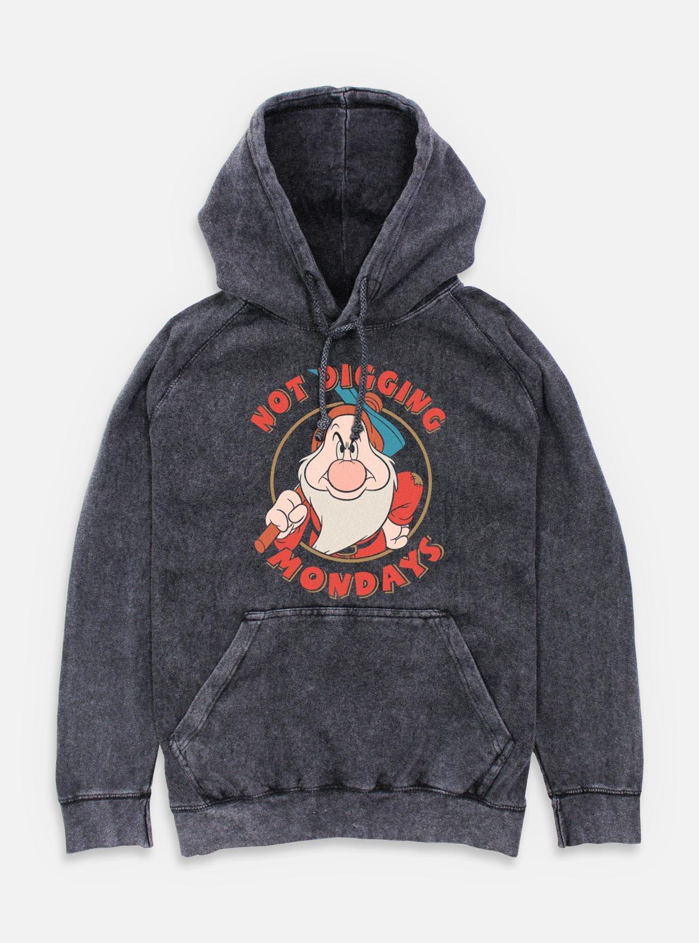 Disney Snow White and the Seven Dwarfs Not Digging Mondays Mineral Wash Hoodie, , hi-res