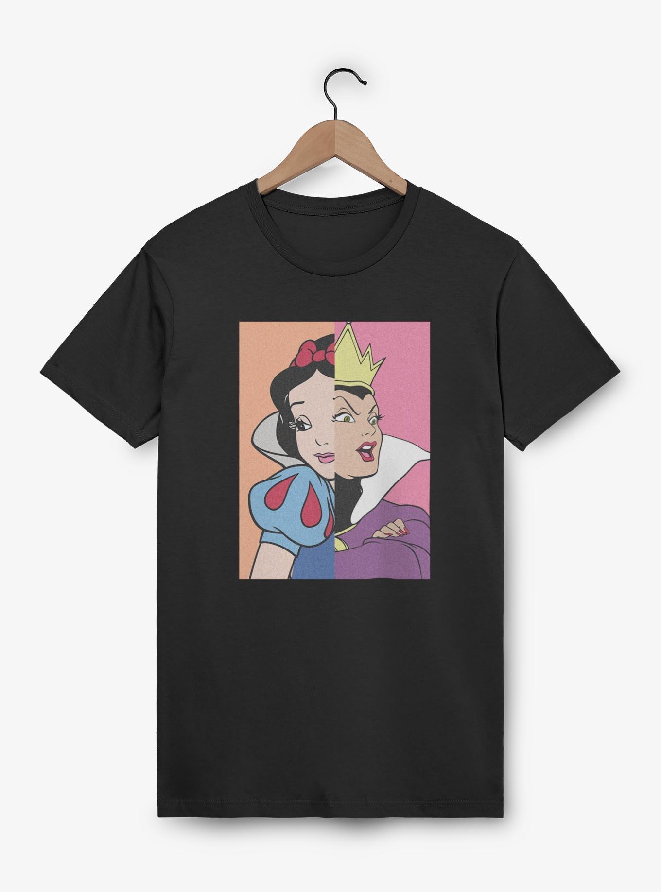 Disney Snow White and the Seven Dwarfs Snow Queen Split T-Shirt, BLACK, hi-res