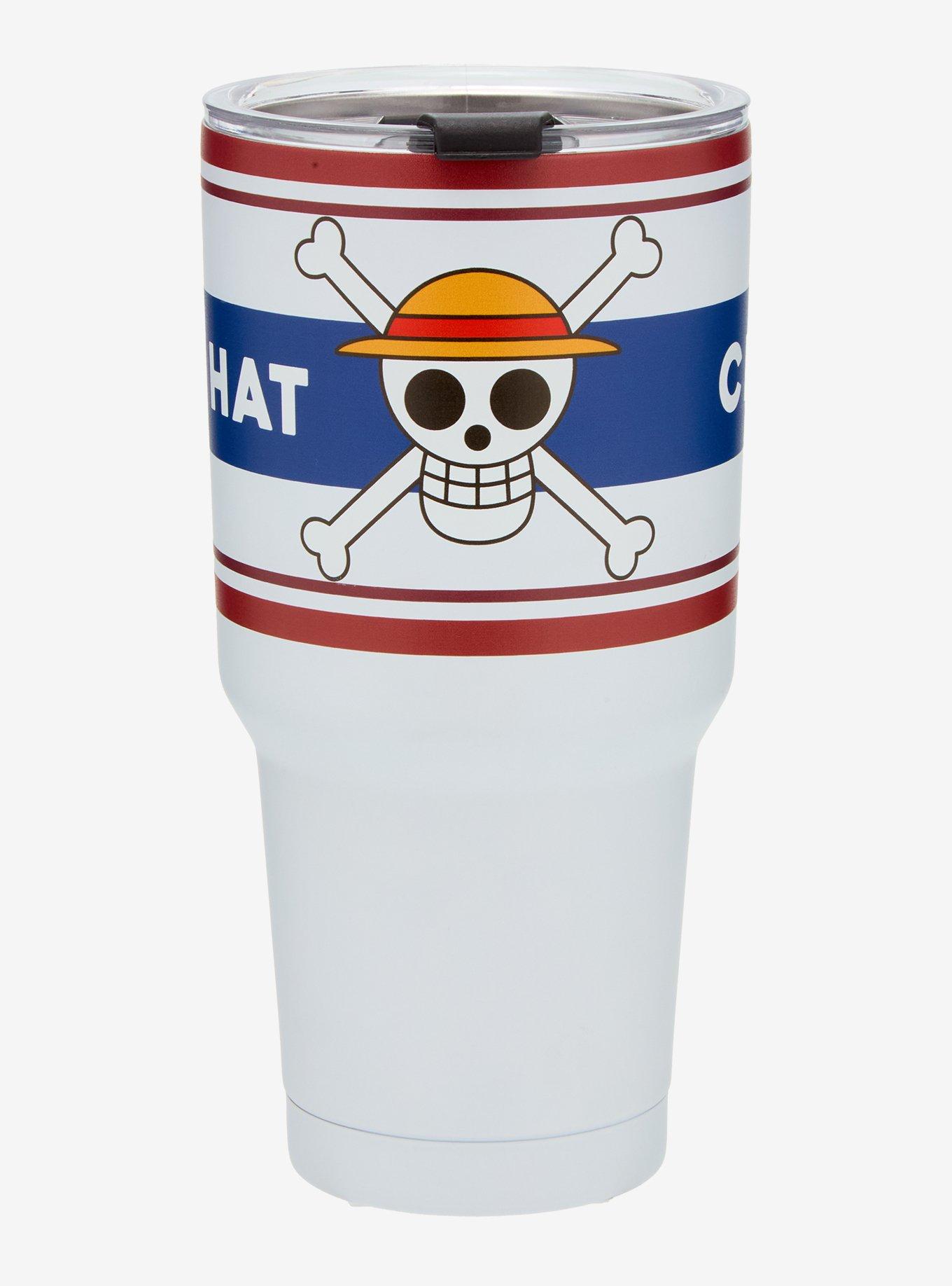One Piece Straw Hat Crew Travel Mug — BoxLunch Exclusive, , hi-res