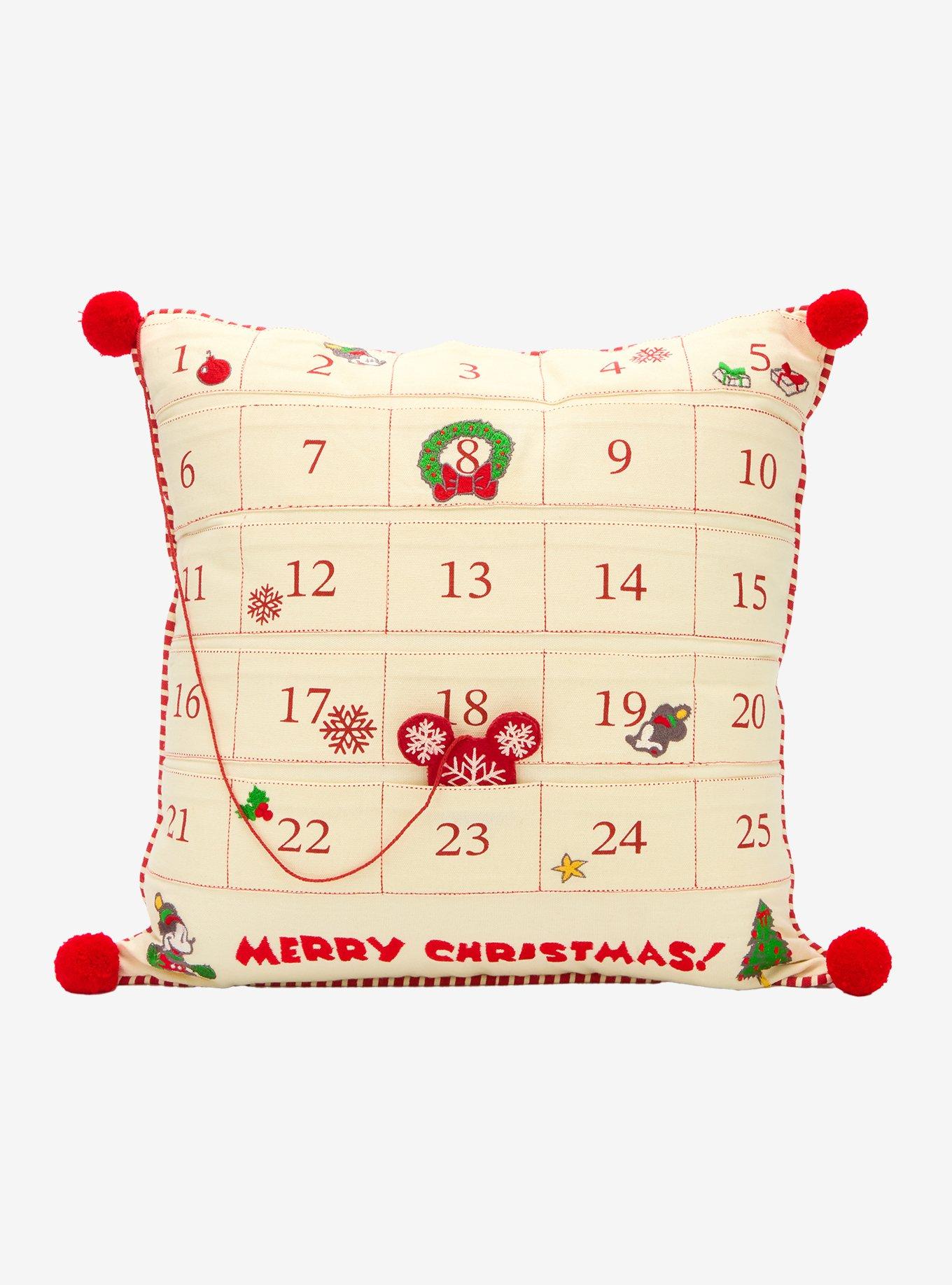Disney Mickey Mouse Christmas Countdown Calendar Pillow — BoxLunch Exclusive, , hi-res