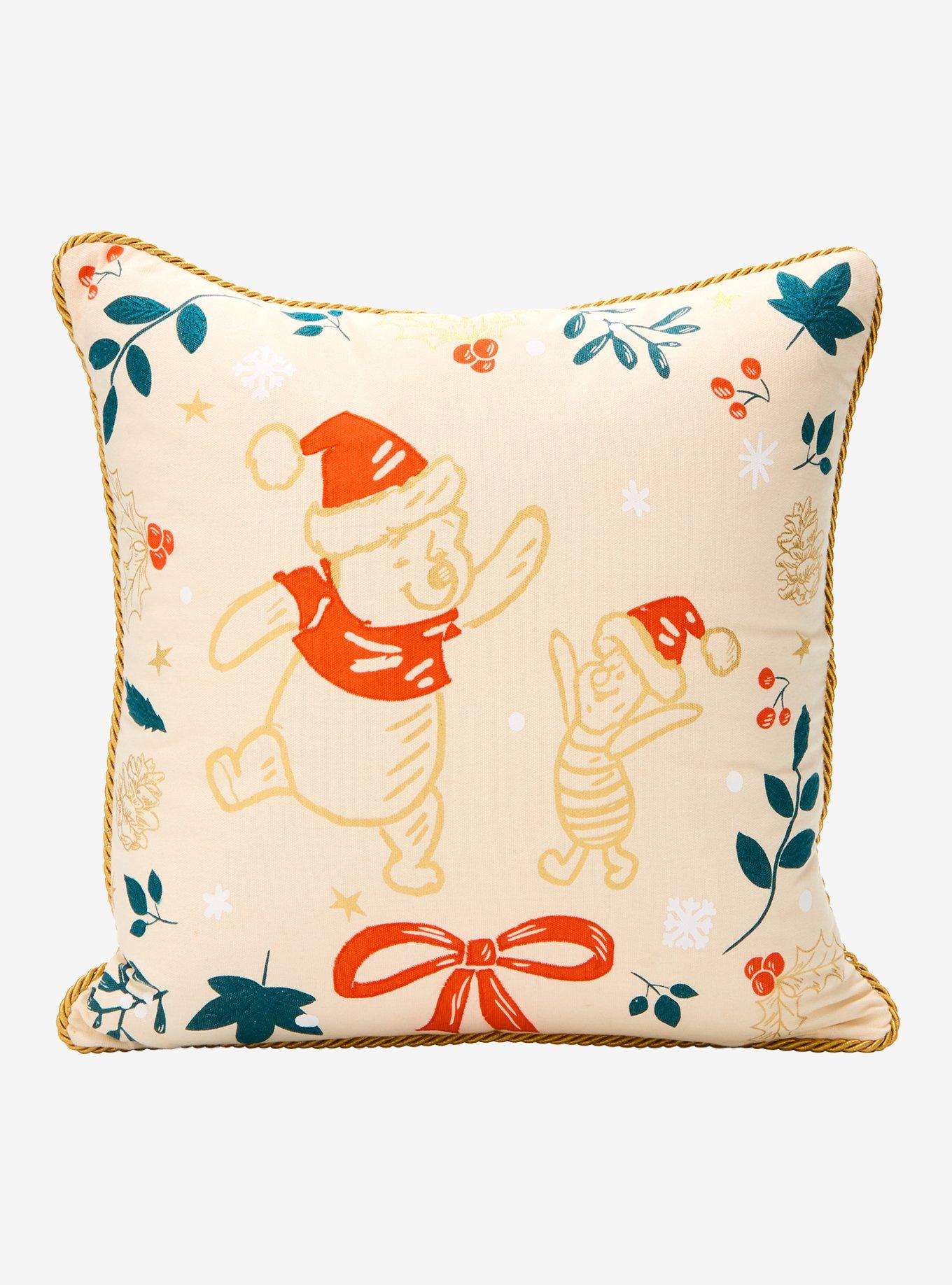 Disney Winnie the Pooh Piglet & Pooh Bear Holiday Pillow - BoxLunch Exclusive, , hi-res