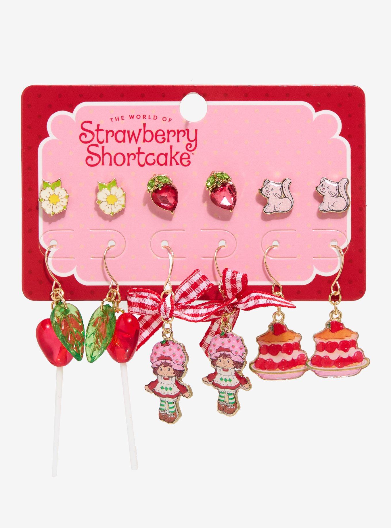 Strawberry Shortcake Strawberry Custard Earring Set, , hi-res