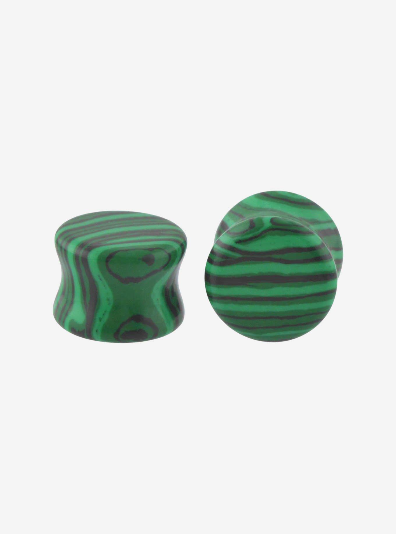 Stone Green Malachite Plug 2 Pack, , hi-res