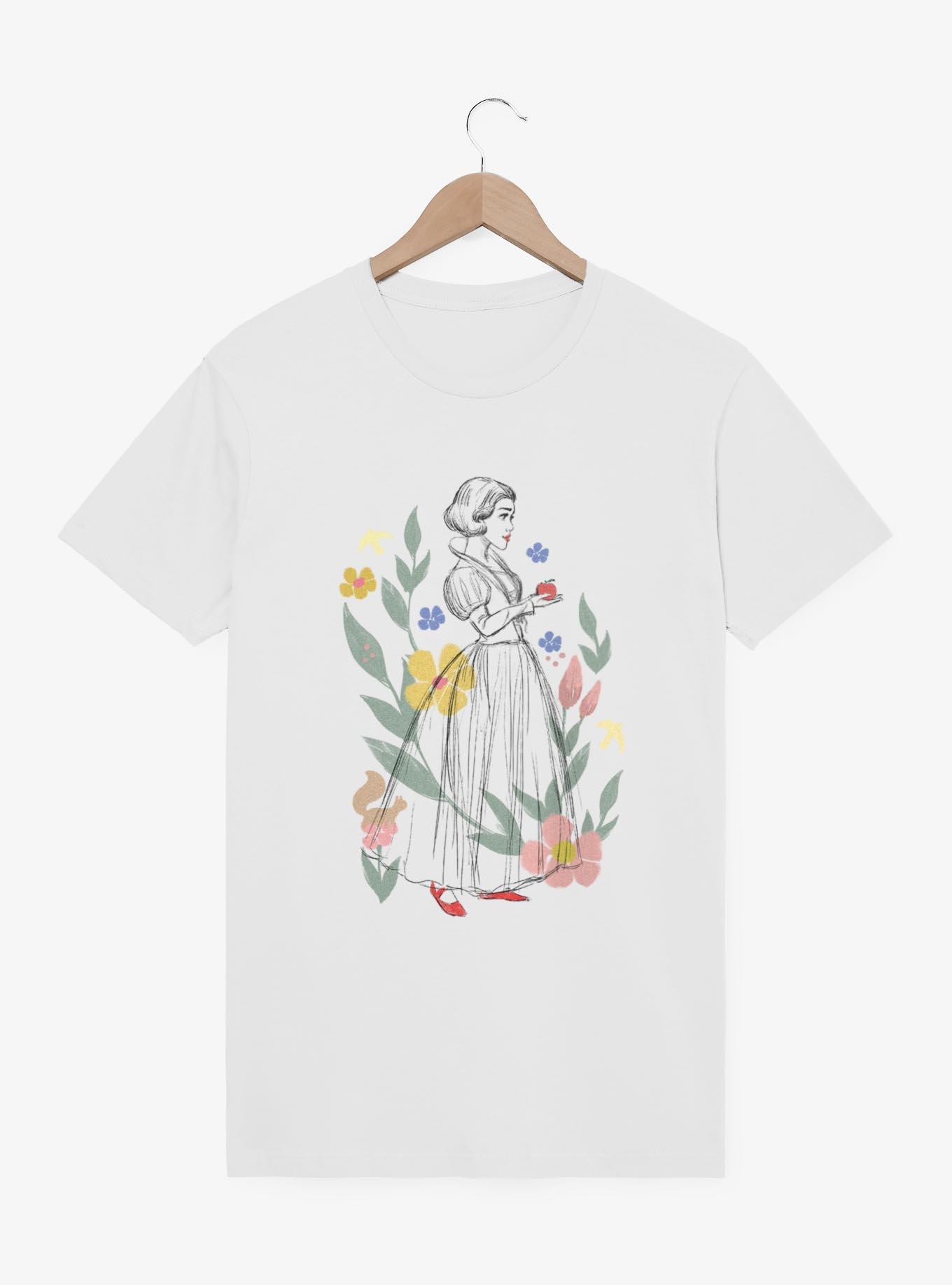 Disney Snow White Live Action Floral Sketch T-Shirt, , hi-res