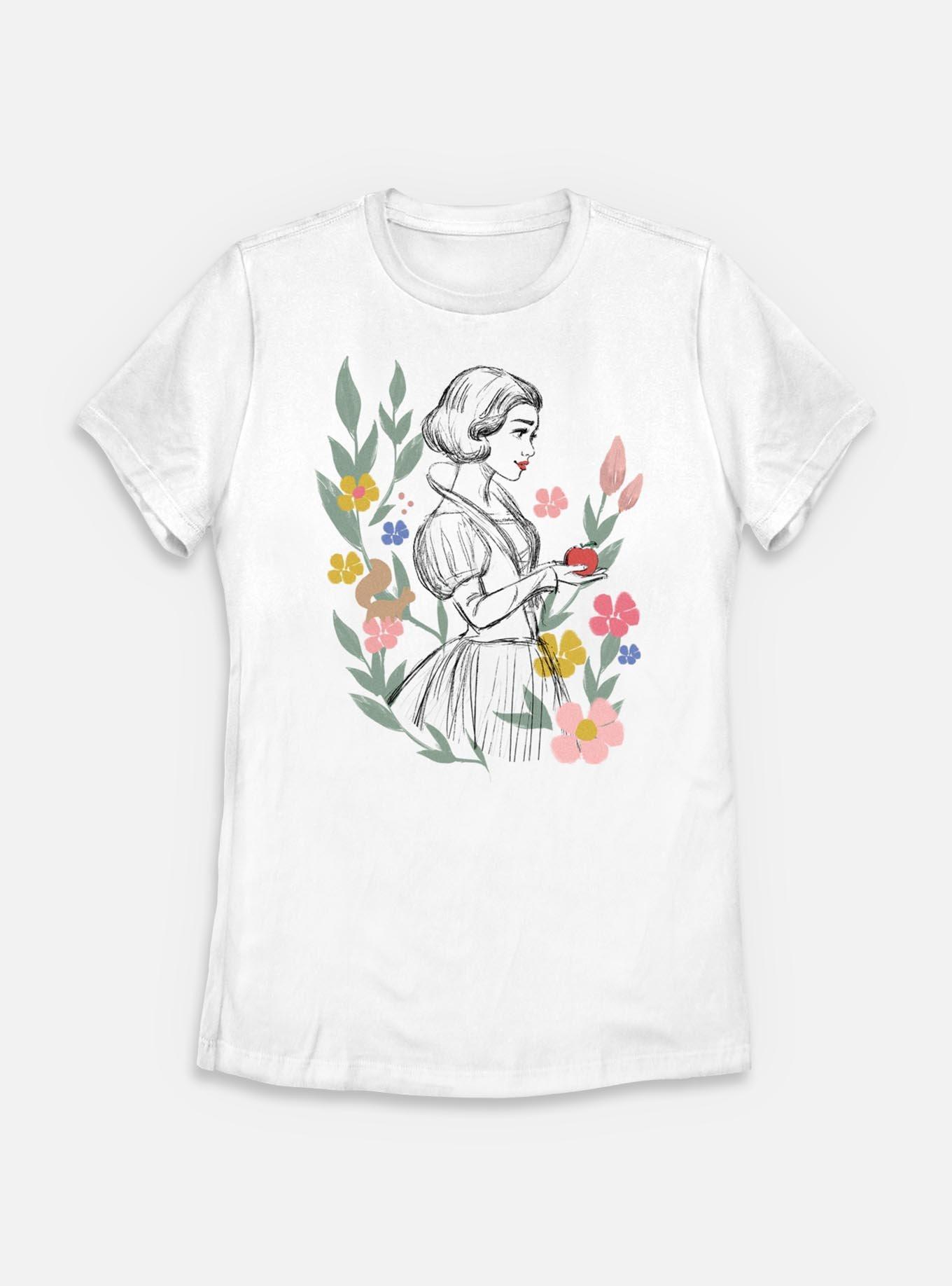 Disney Snow White Live Action Apple Sketch Womens T-Shirt,Specials : American Fashion Style Bags On Sale