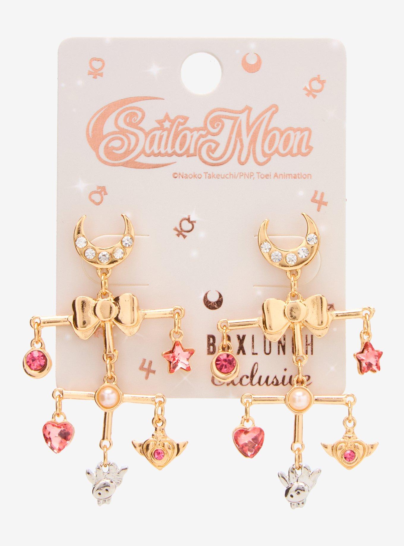 Sailor Moon Dangling Charm Earrings - BoxLunch Exclusive, , hi-res