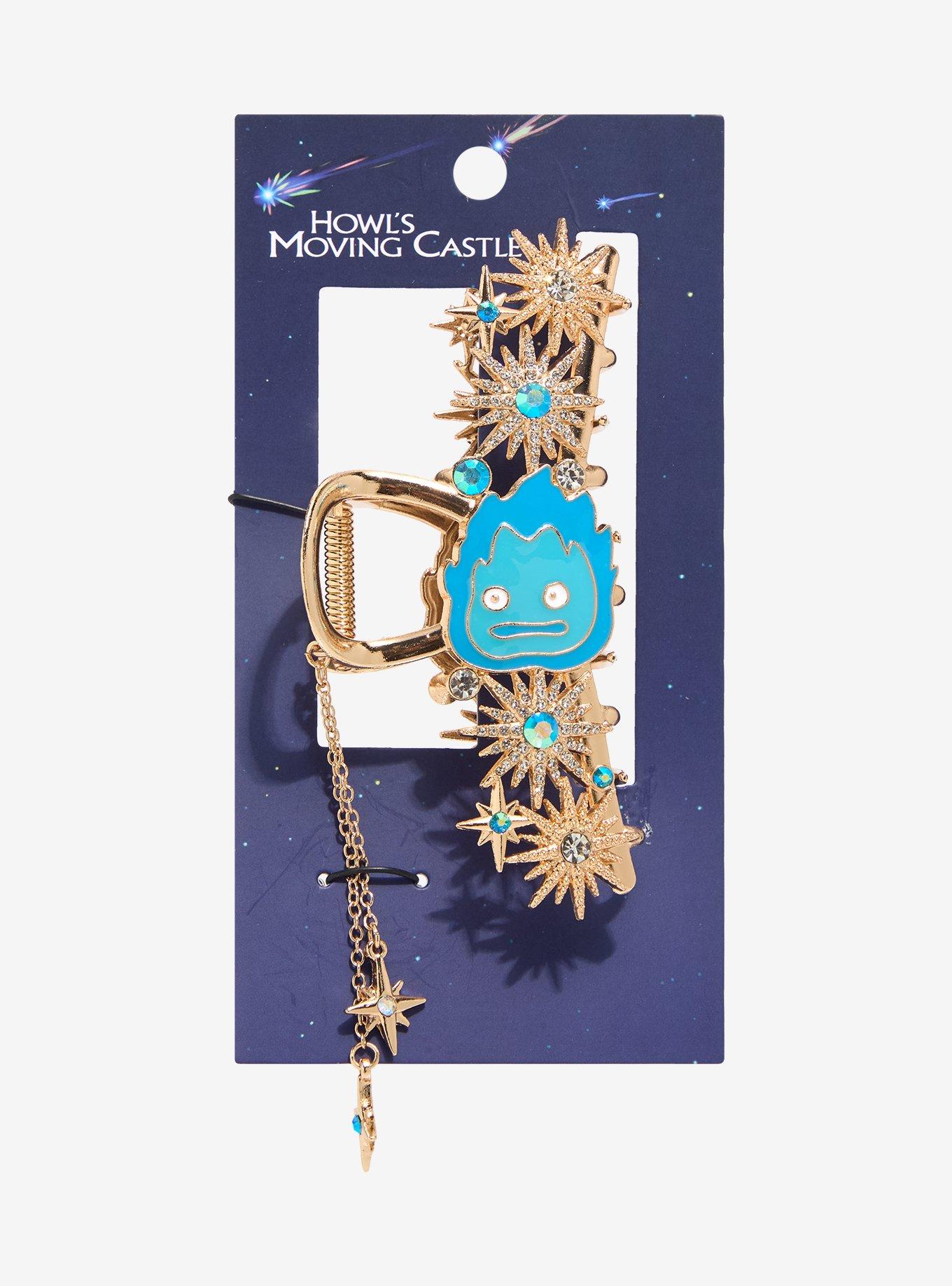 Studio Ghibli® Howl's Moving Castle Blue Calcifer Claw Clip with Charm, , hi-res