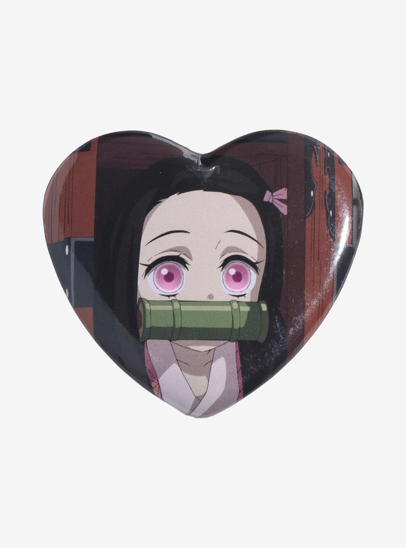 Demon Slayer: Kimetsu No Yaiba Nezuko Heart Button, , hi-res