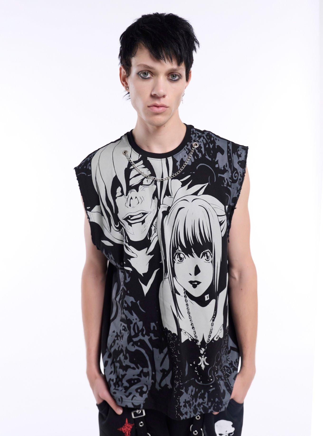 Death Note Misa & Rem Filigree Chain Muscle Tank Top, , hi-res