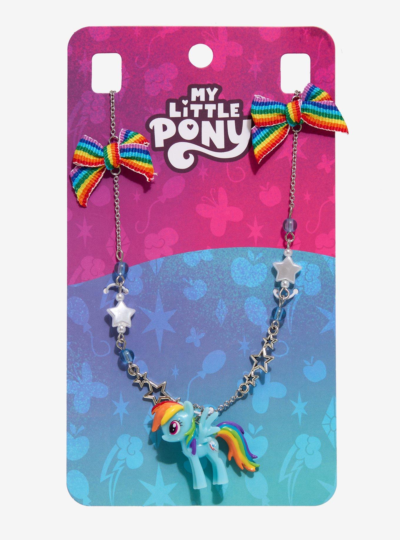 My Little Pony Rainbow Dash Bow Necklace, , hi-res