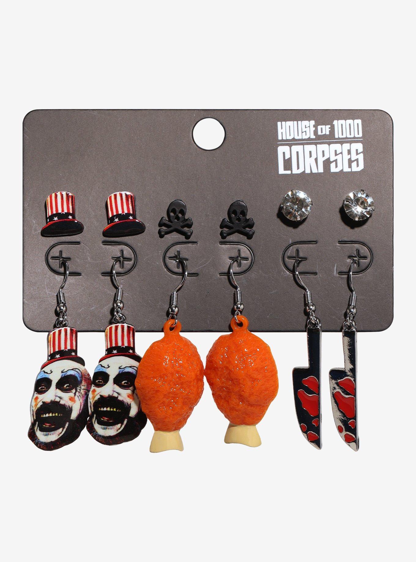 House Of 1000 Corpses Icons Earring Set, , hi-res