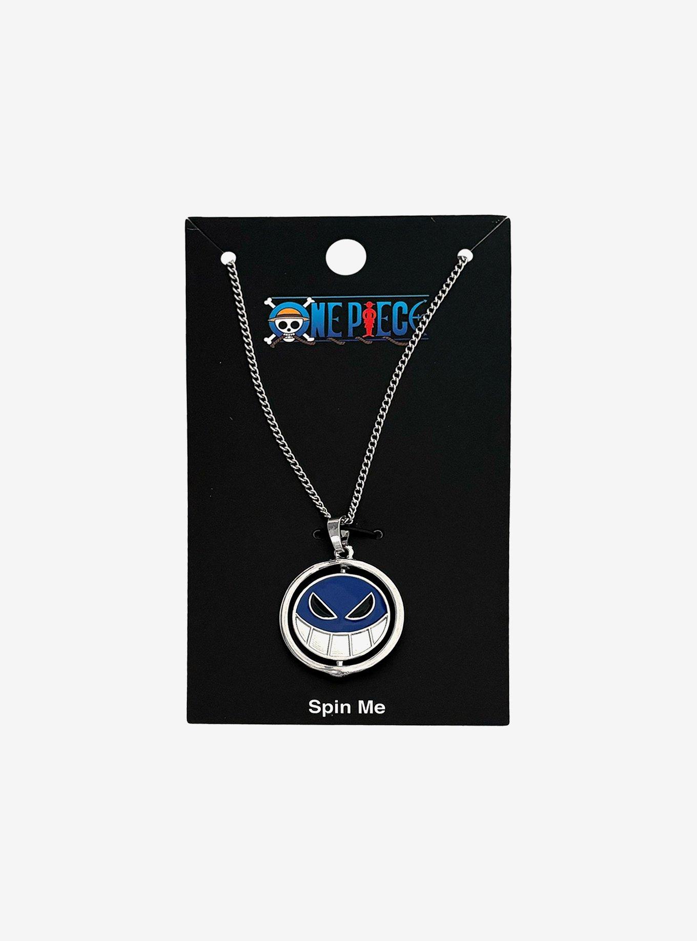 One Piece Ace Blue Faces Spinning Necklace, , hi-res