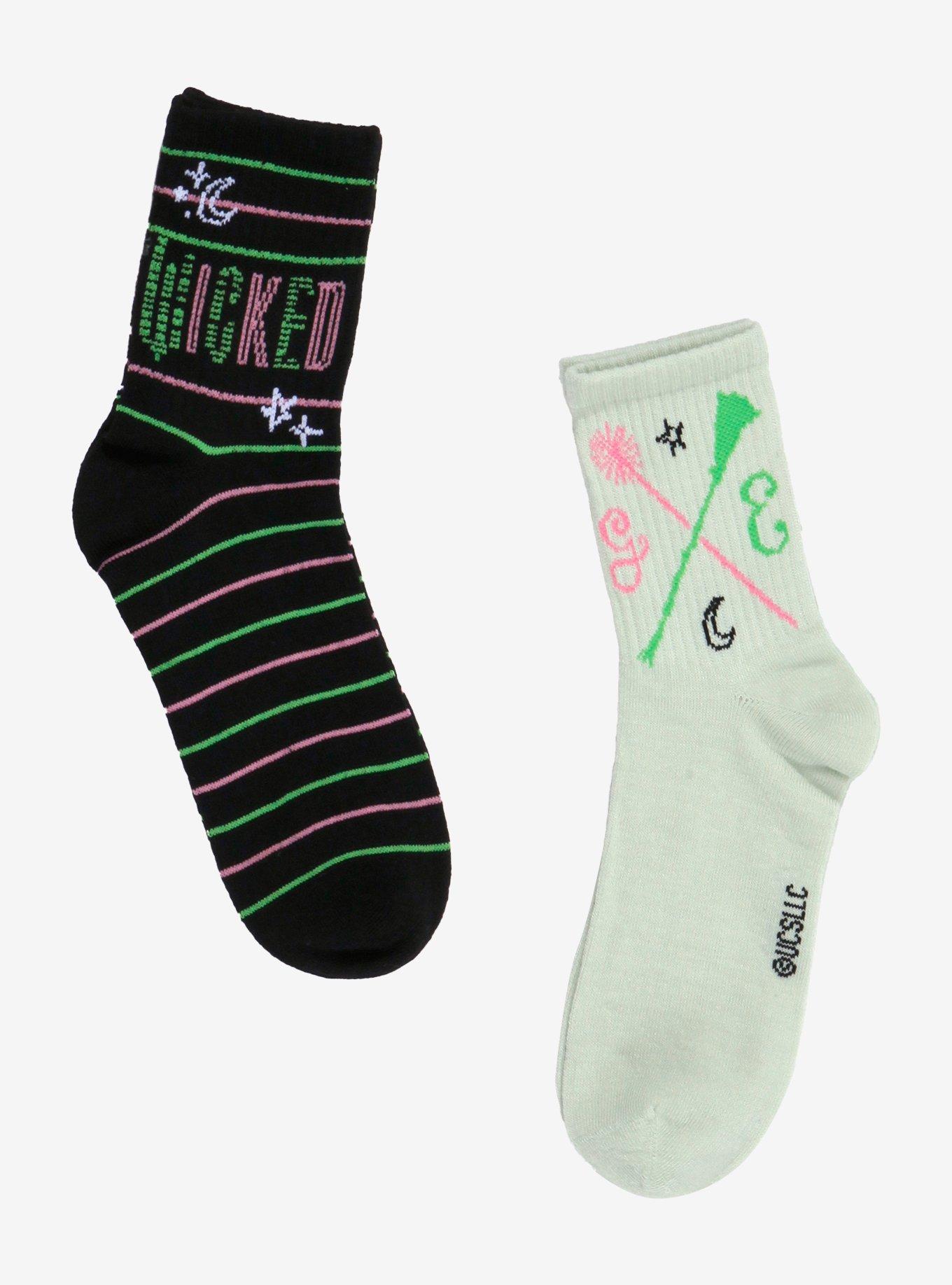 Wicked Glinda & Elphaba Crew Socks 2 Pair, , hi-res