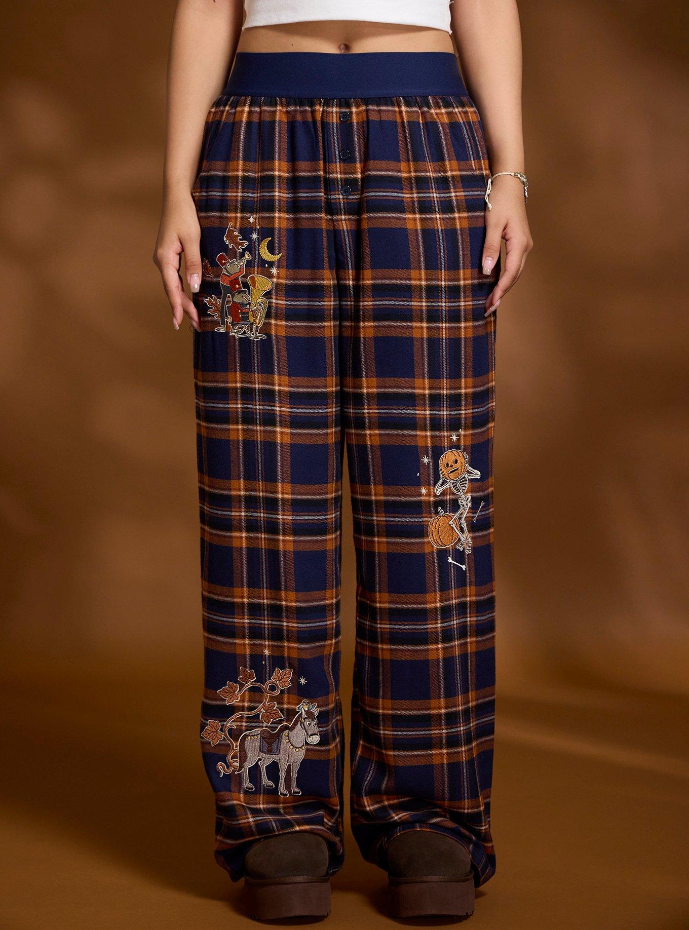 Over The Garden Wall Character Plaid Wide Leg Girls Pajama Pants, , hi-res