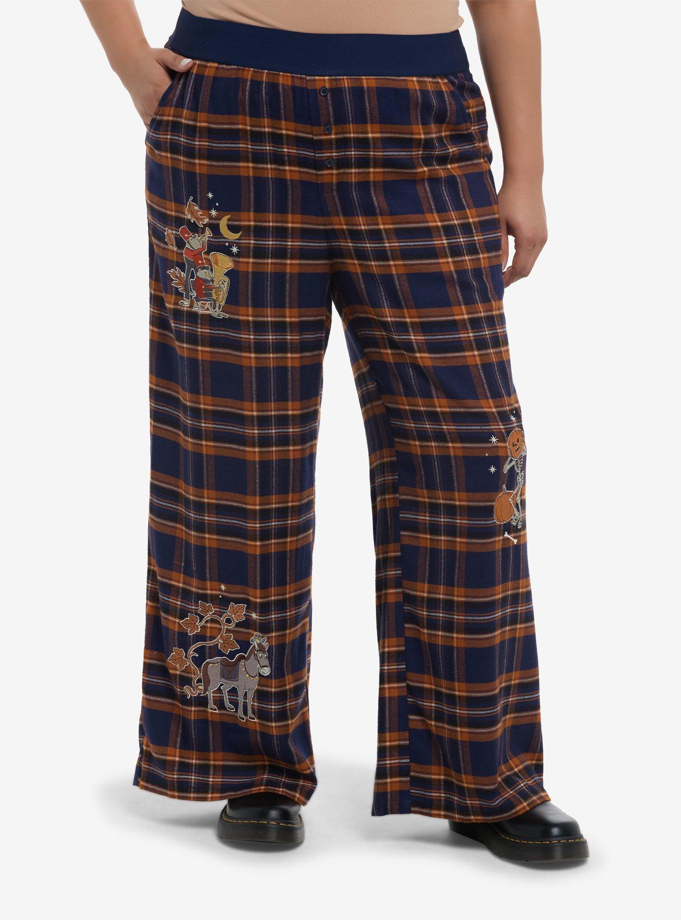 Over The Garden Wall Character Plaid Wide Leg Girls Pajama Pants