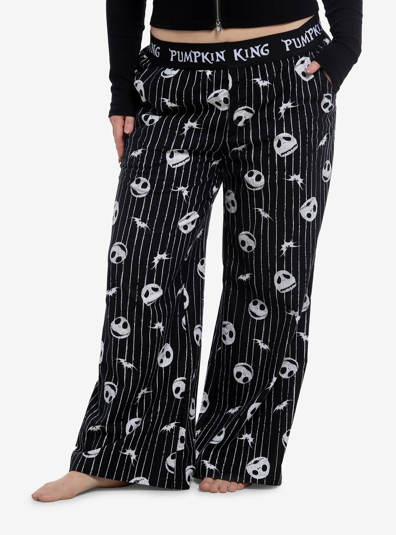 The Nightmare Before Christmas Jack Skellington Stripe Girls Pajama Pants Plus Size, , hi-res