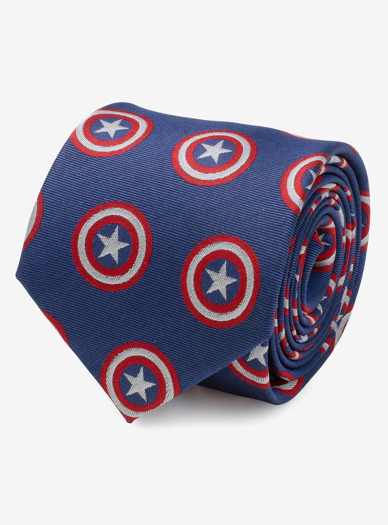 Marvel Captain America Hidden Message Blue Men's Tie, , hi-res