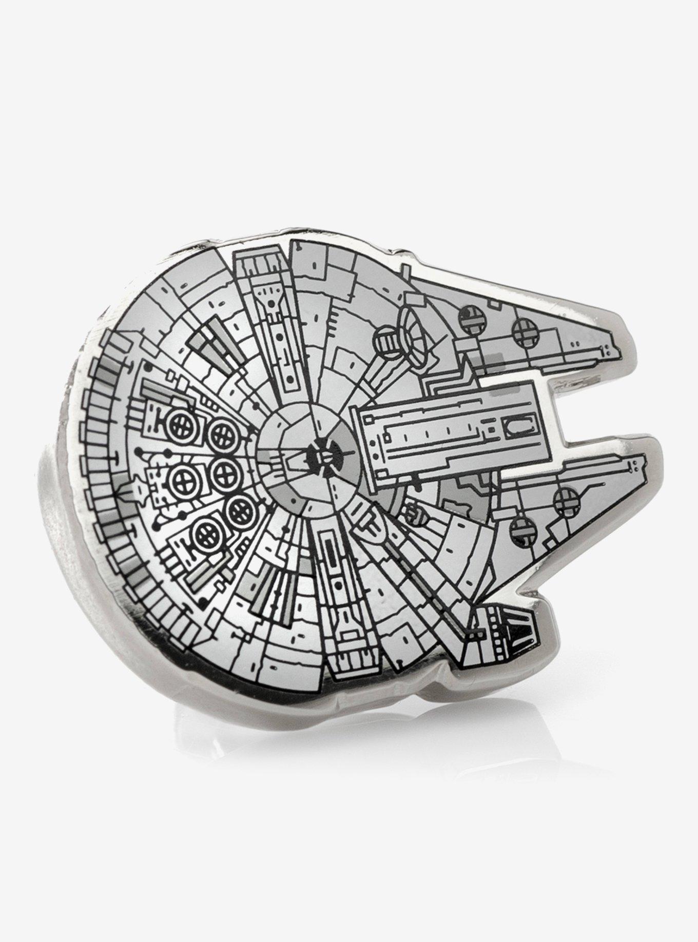 Star Wars Millennium Falcon Blueprint Lapel Pin, , hi-res