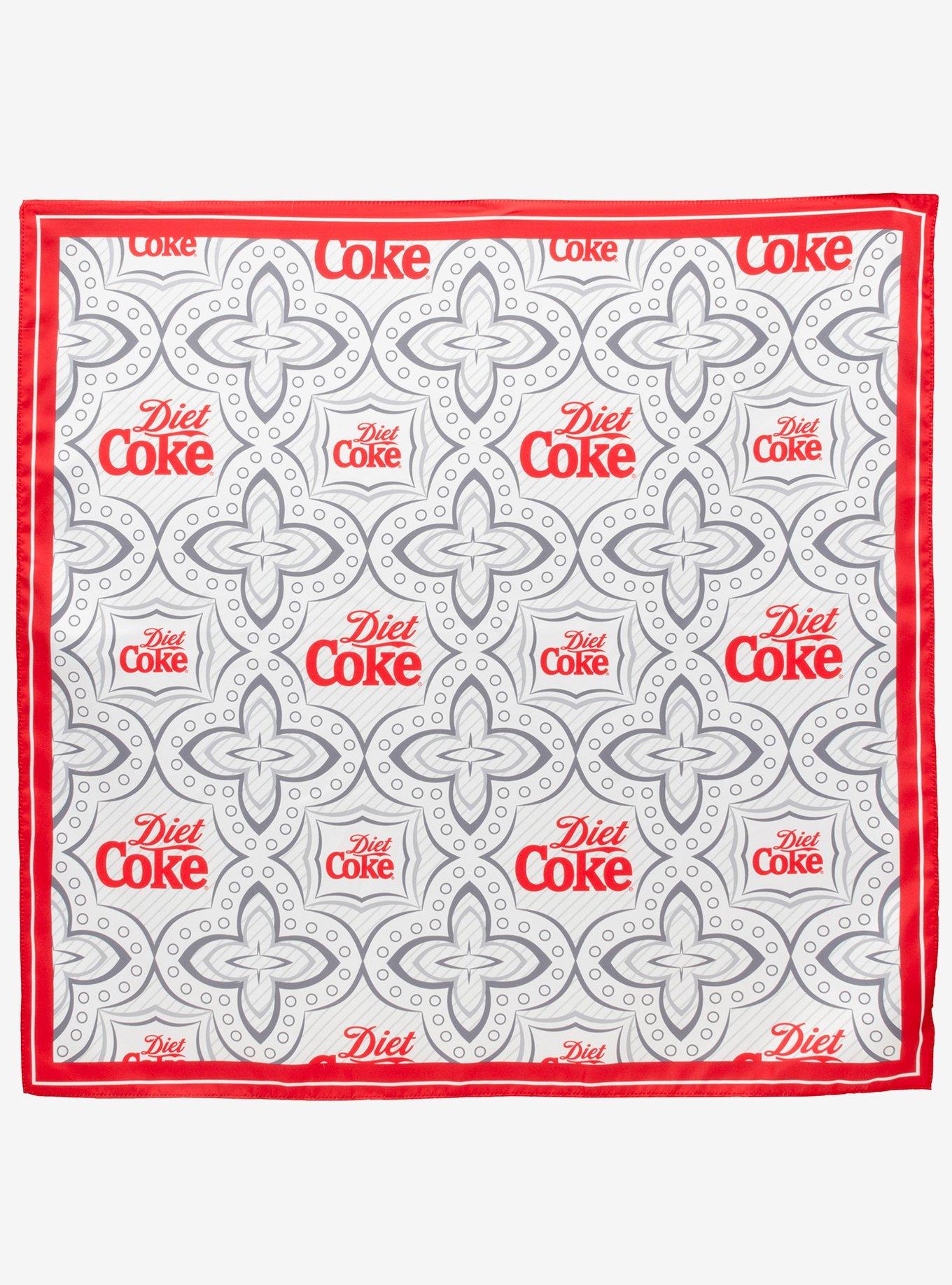 Diet Coke Print Grey Satin Scarf, , hi-res