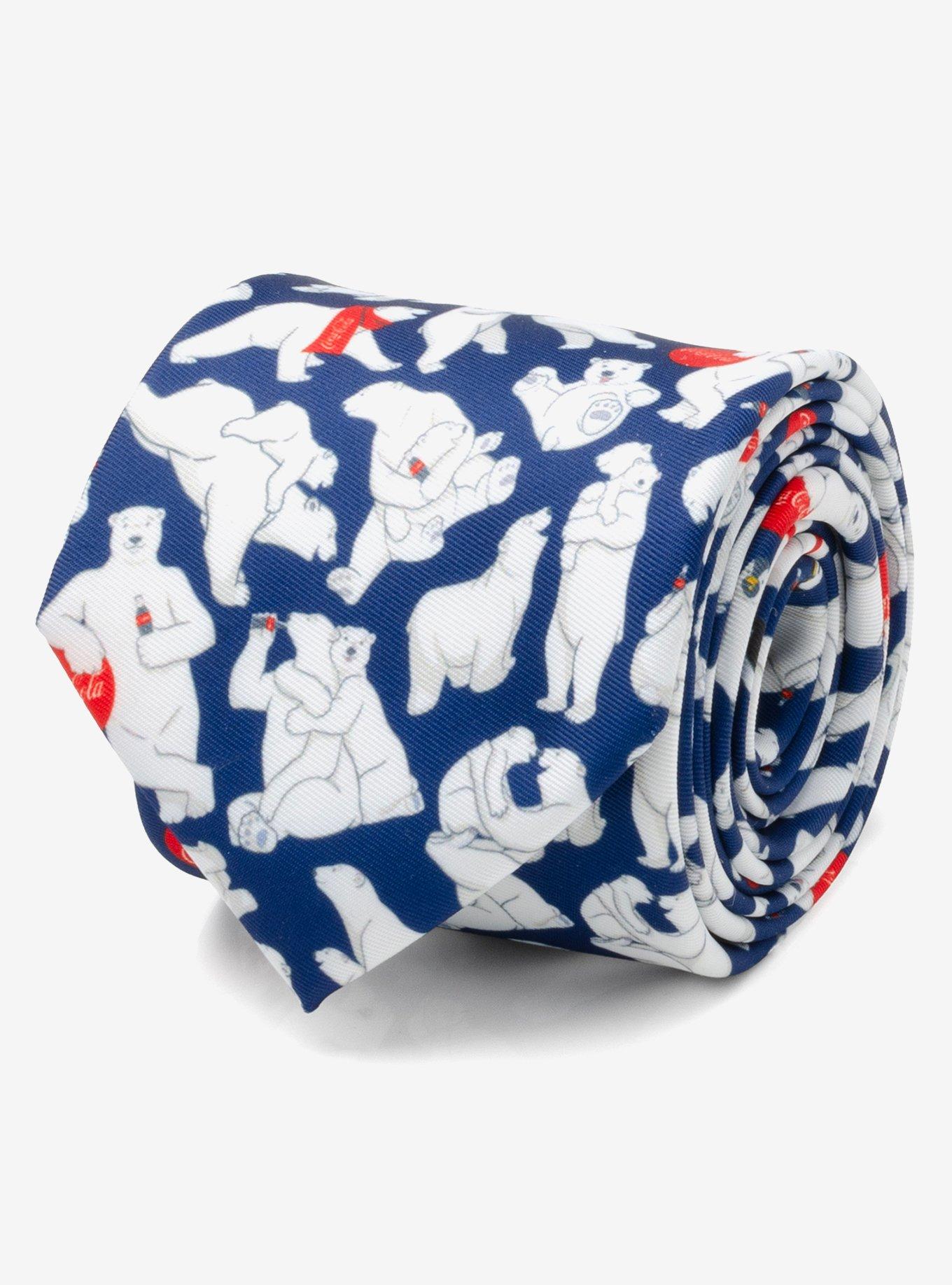 Coca-Cola Polar Bear Navy Blue Men's Tie, , hi-res