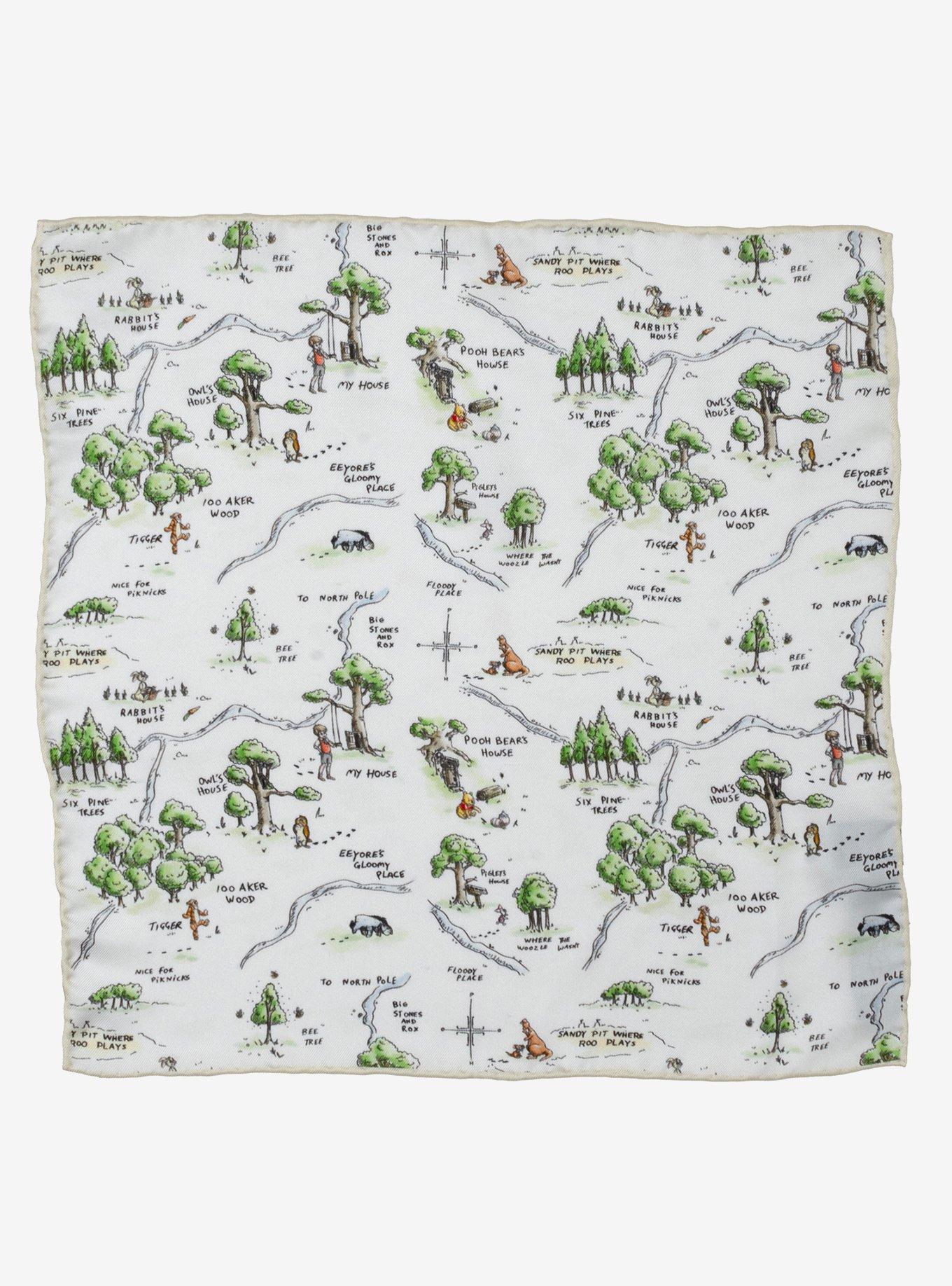 Disney Winnie The Pooh Map Pocket Square, , hi-res