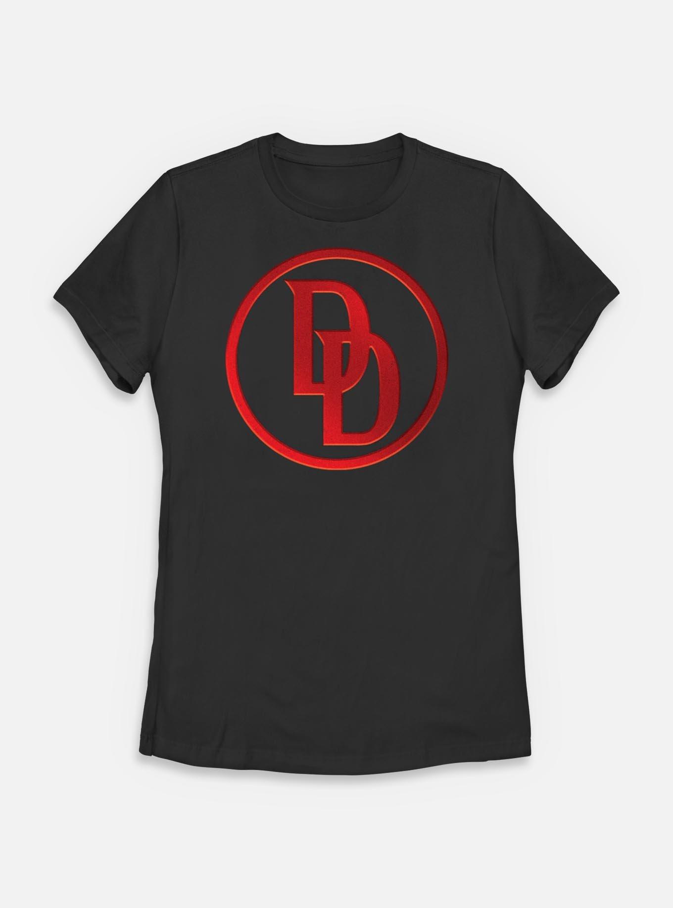 Marvel Daredevil: Born Again Gradient Monogram Logo Womens T-Shirt, , hi-res