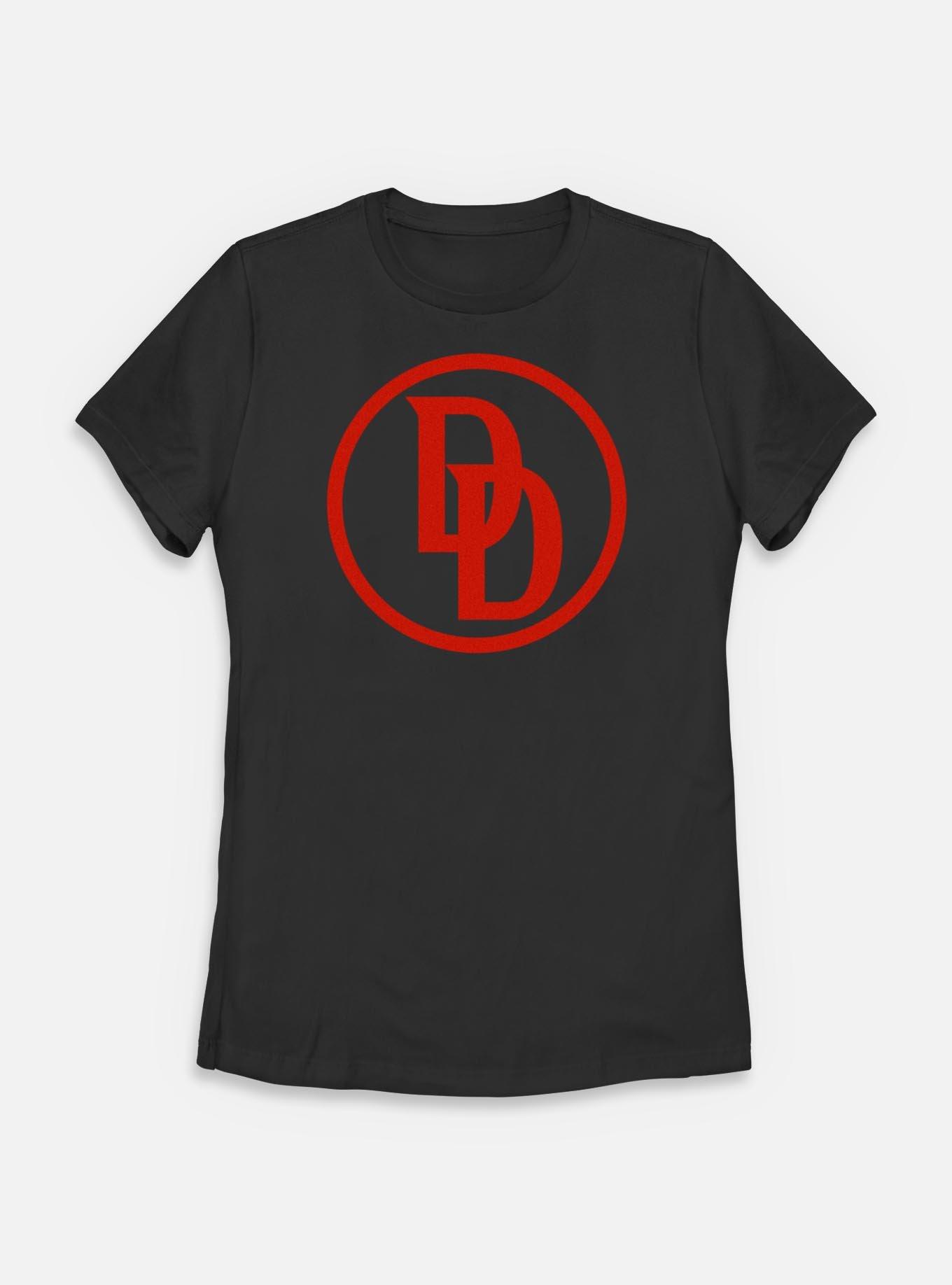 Marvel Daredevil: Born Again Red Monogram Logo Womens T-Shirt, , hi-res
