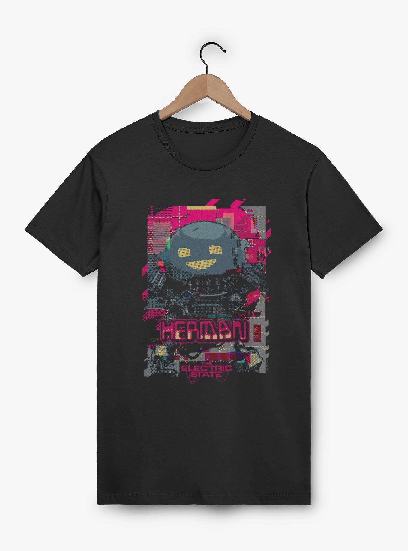 The Electric State Heman Glitch Poster T-Shirt, BLACK, hi-res