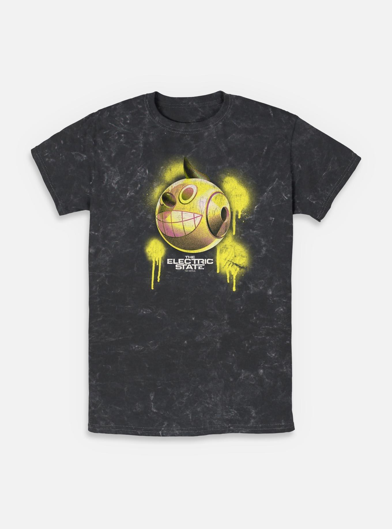 The Electric State Kid Cosmo Spray Paint Style Mineral Wash T-Shirt, BLACK, hi-res