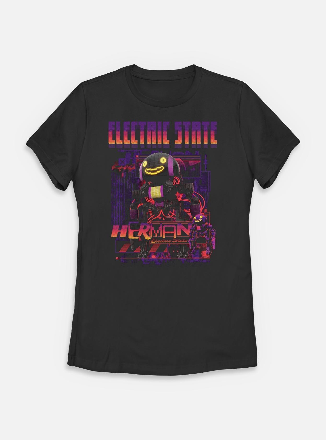 The Electric State Glitch Herman Womens T-Shirt, BLACK, hi-res