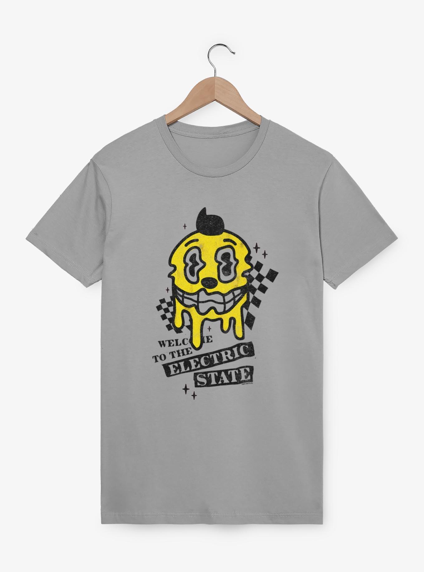 The Electric State Kid Cosmo Checkered Drip T-Shirt, SILVER, hi-res