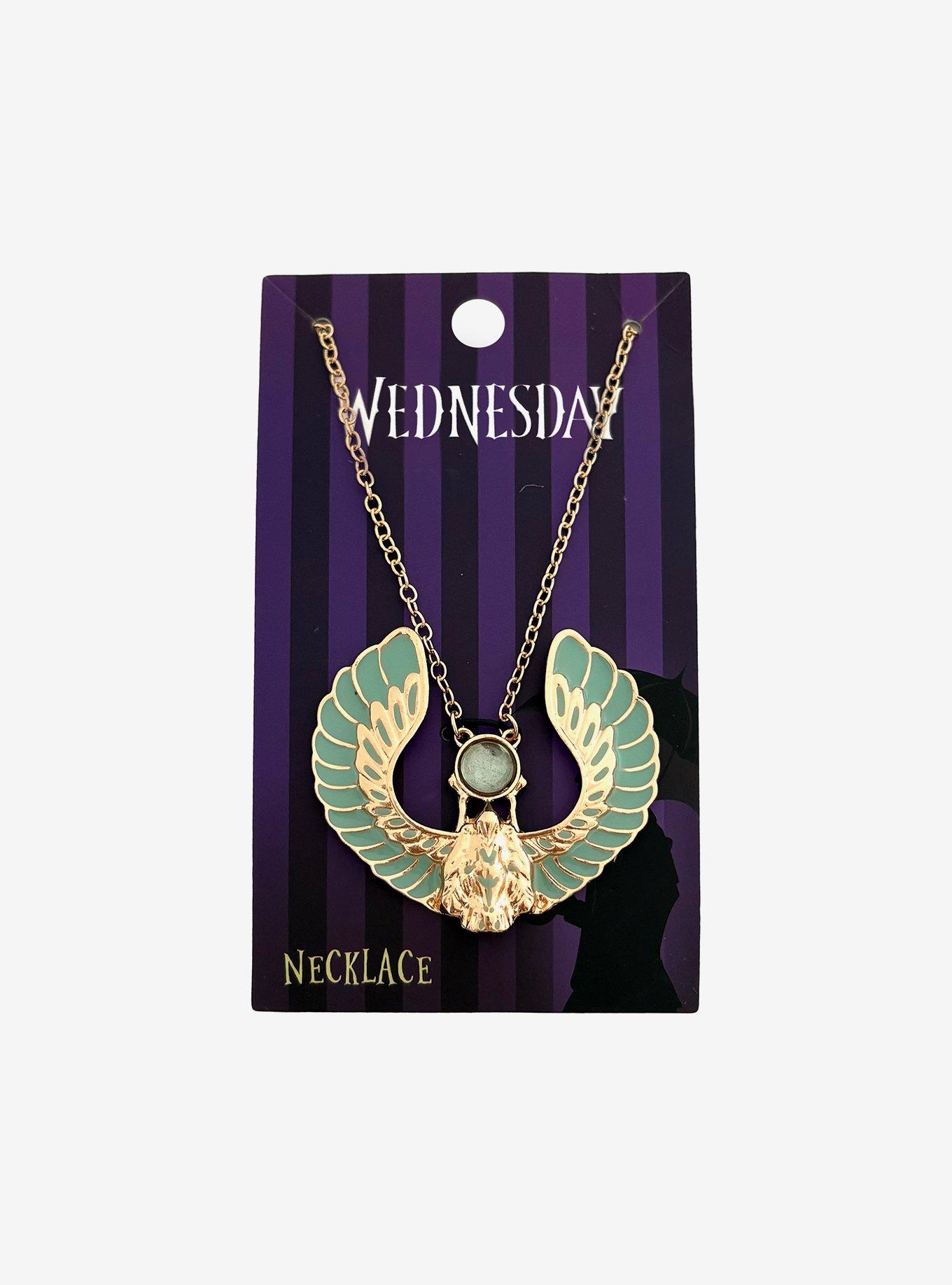 Wednesday Bianca Winged Scarab Pendant Necklace, , hi-res