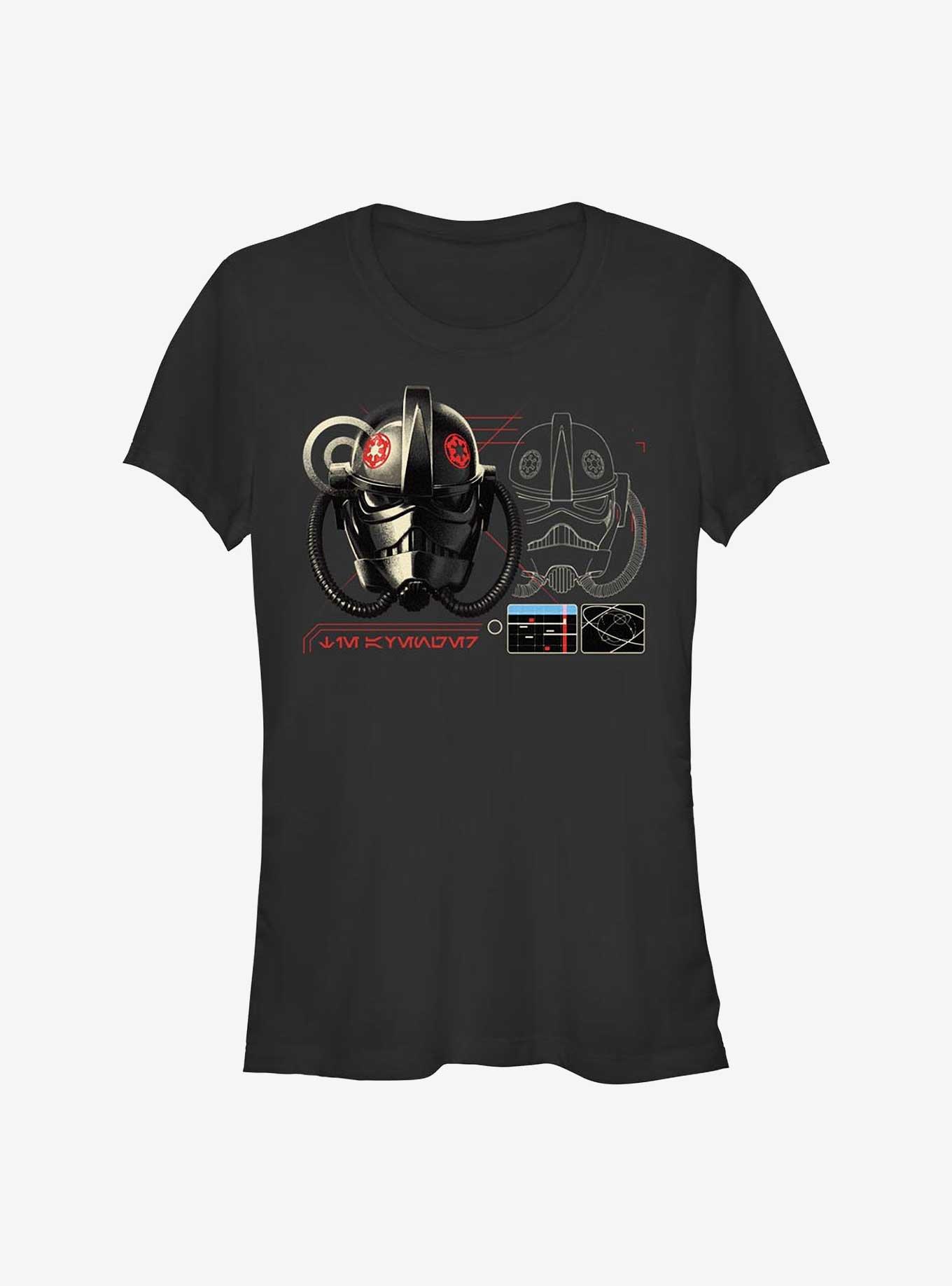 Star Wars: Andor Helmet Schematics Girls T-Shirt, BLACK, hi-res