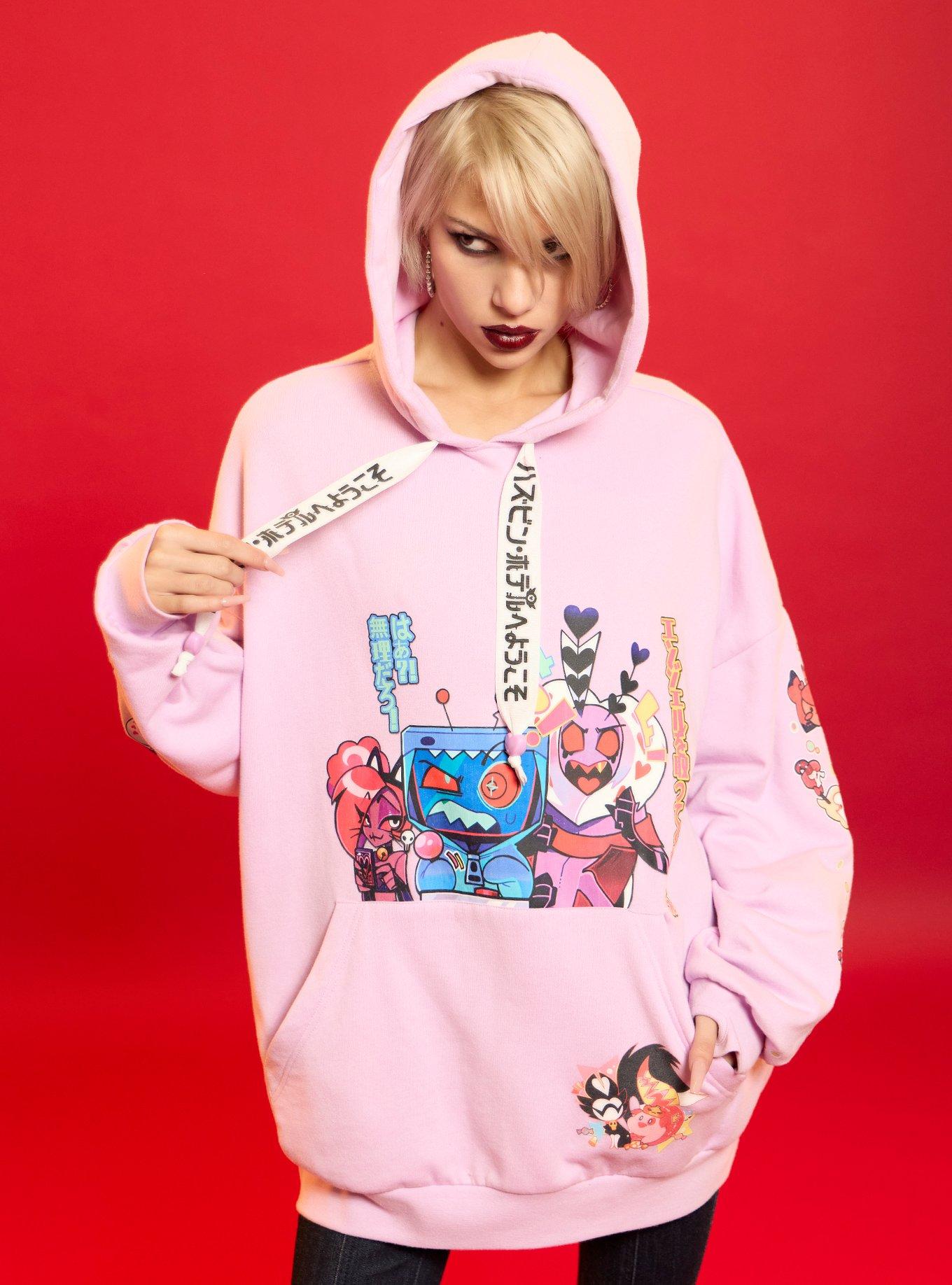Hazbin Hotel The Vees Arcade Oversized Hoodie, , hi-res