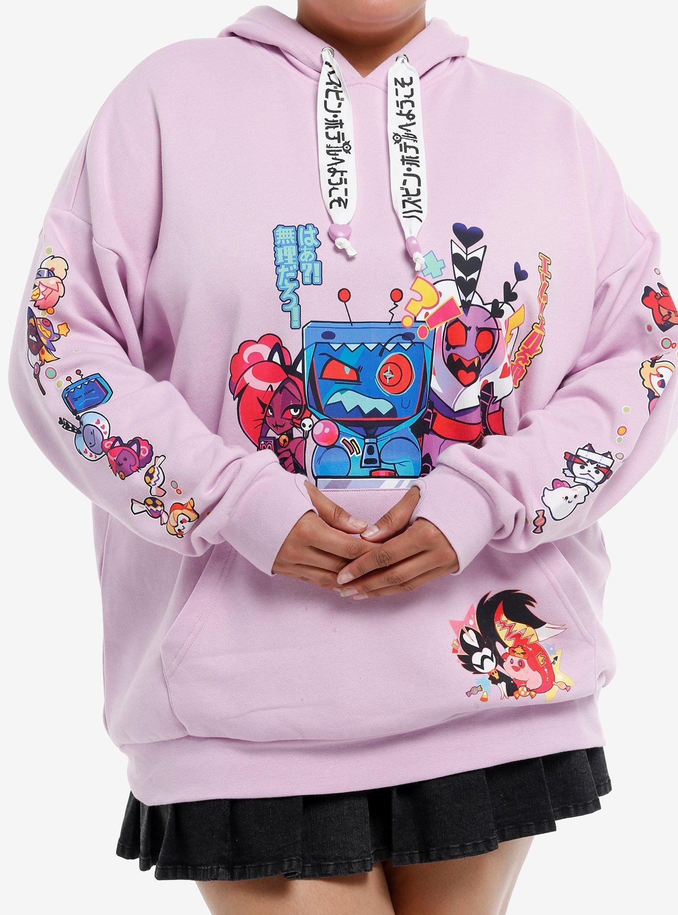 Hazbin Hotel The Vees Arcade Oversized Hoodie Plus Size, , hi-res