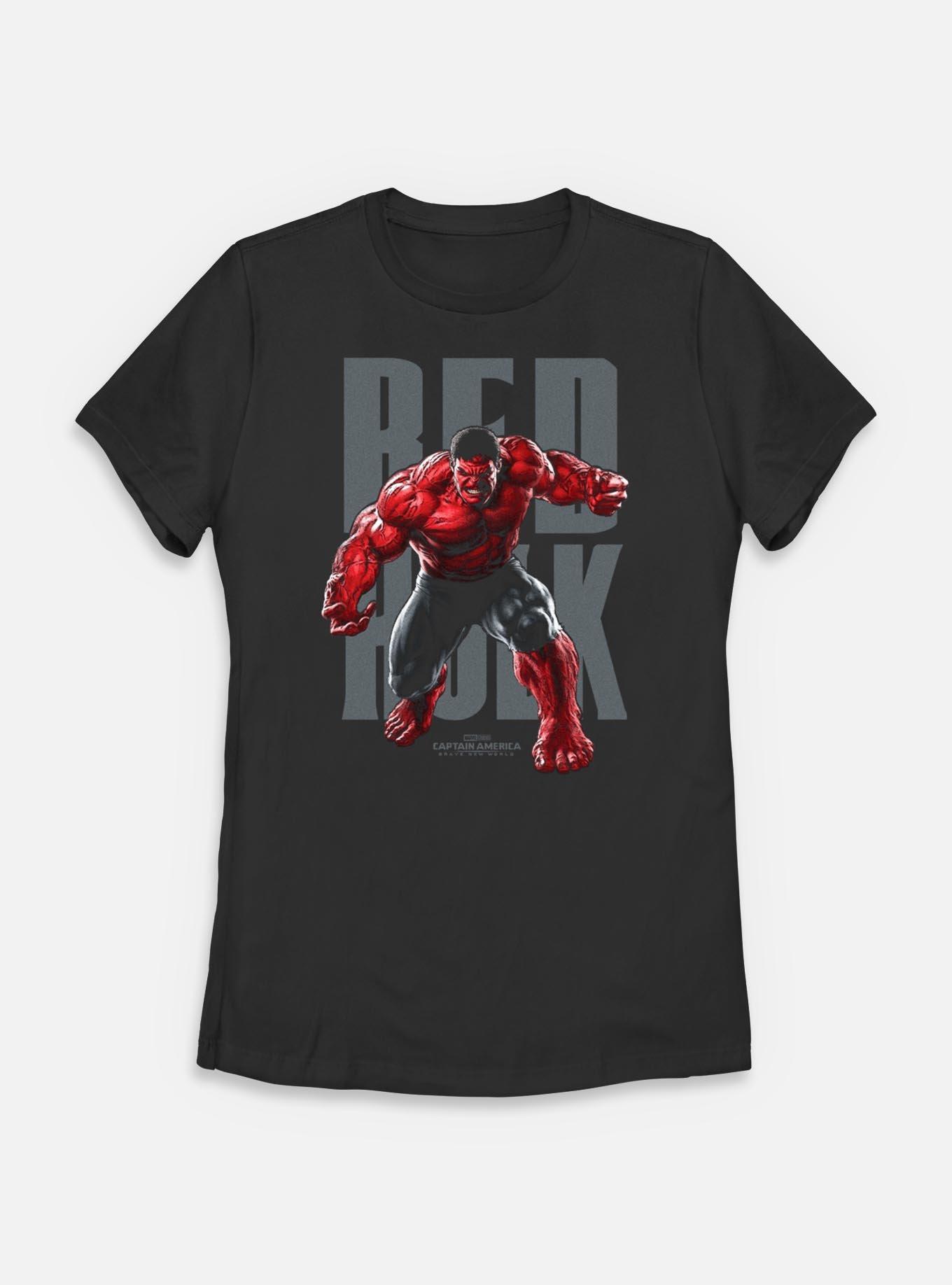 Captain America: Brave New World Red Hulk Portrait Womens T-Shirt,All Products : American Fashion Style Bags On Sale