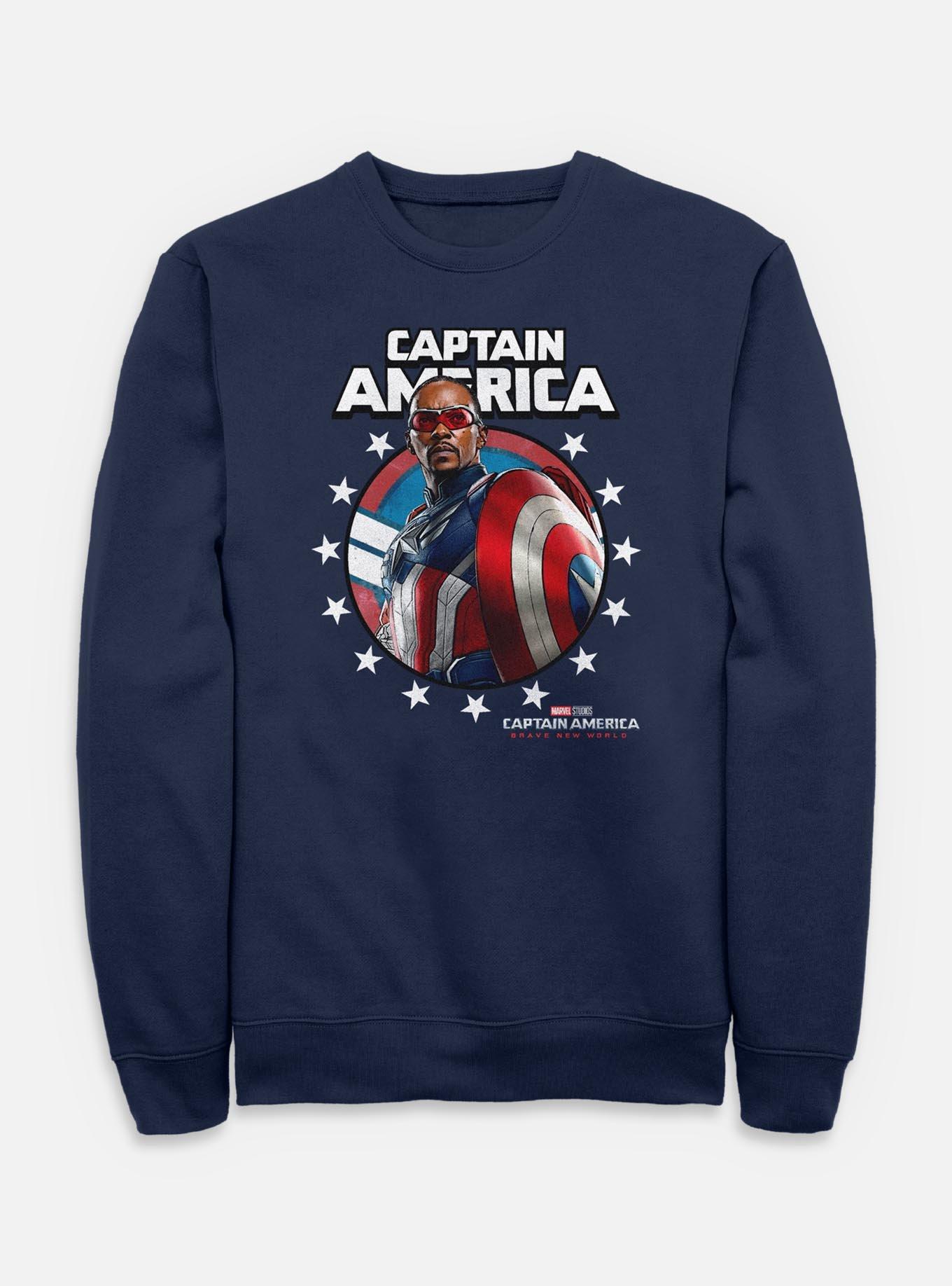 Captain America: Brave New World Captain Portrait Sweatshirt,All Products : American Fashion Style Bags On Sale