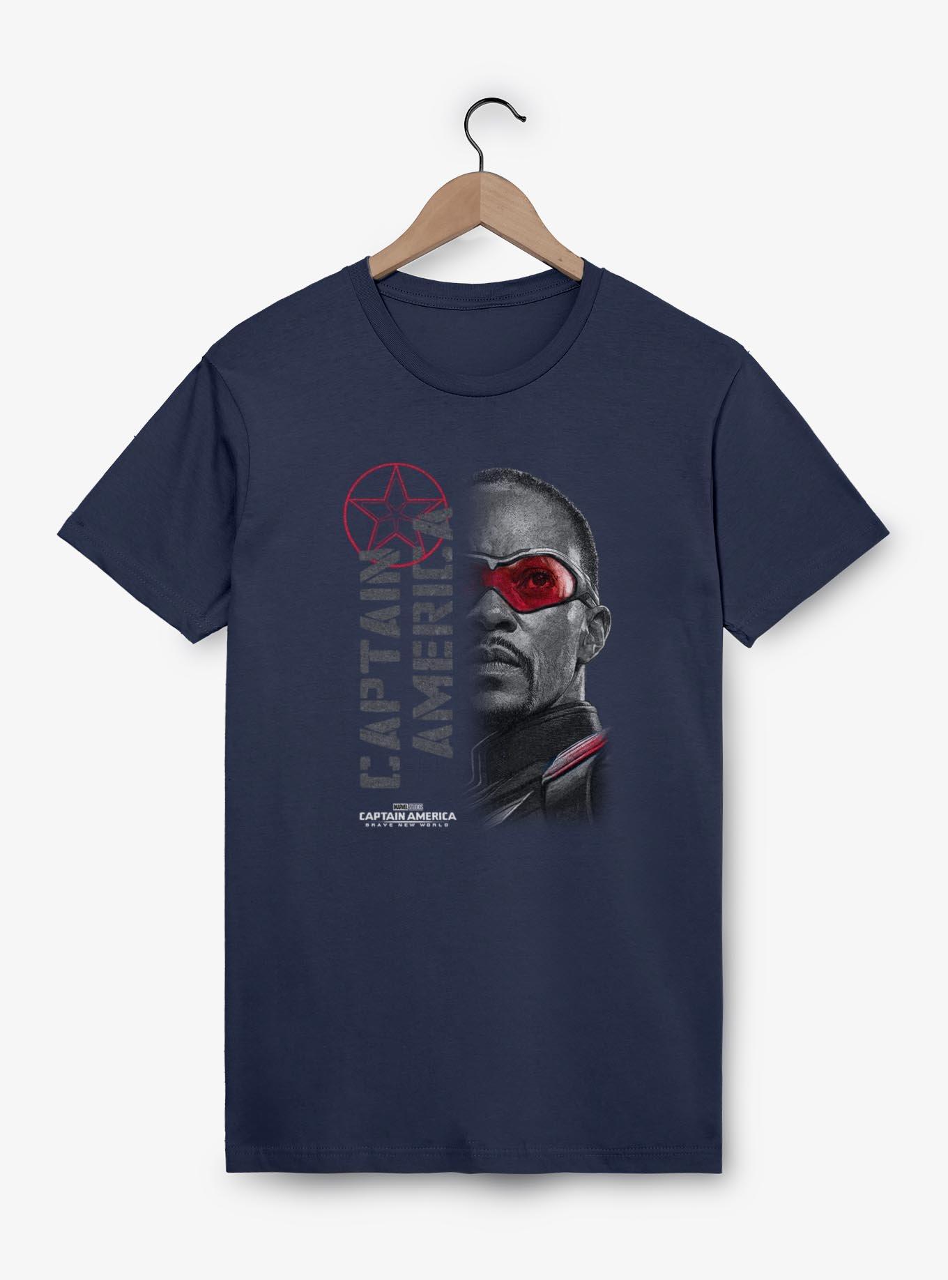 Captain America: Brave New World Red Lens Flare Garment Dye Garment Dye T-Shirt,All Products : American Fashion Style Bags On Sale
