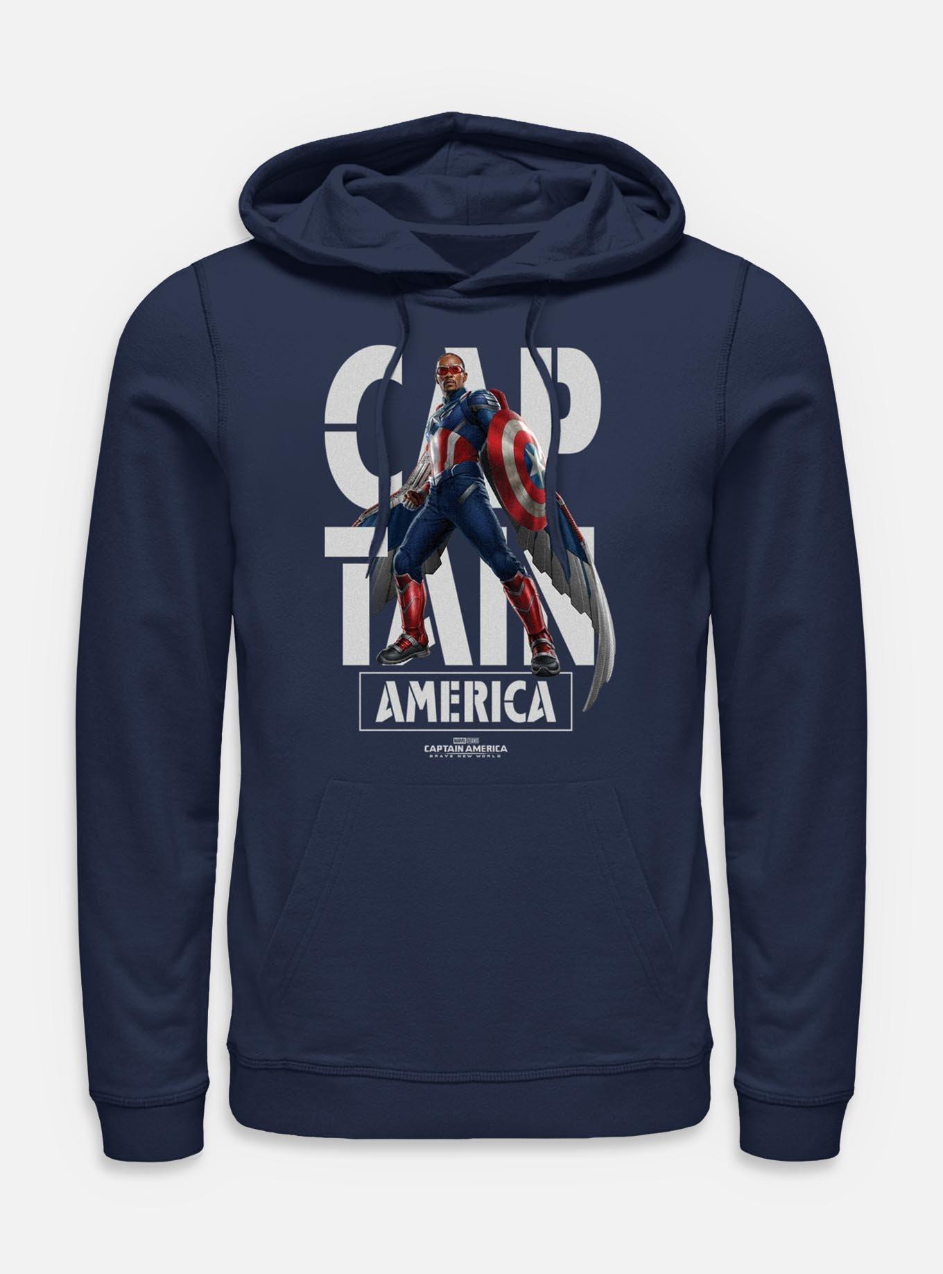Captain America: Brave New World Captain Name Hoodie,All Products : American Fashion Style Bags On Sale