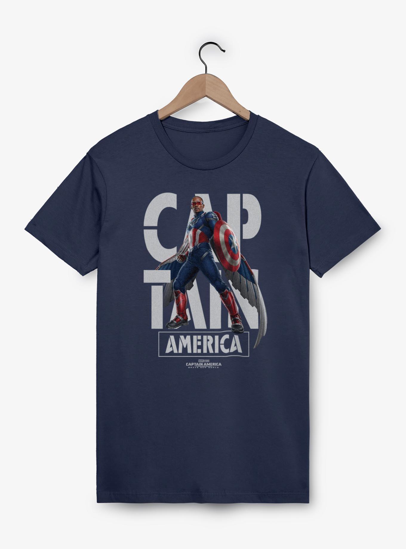 Captain America: Brave New World Captain Name Garment Dye T-Shirt,All Products : American Fashion Style Bags On Sale