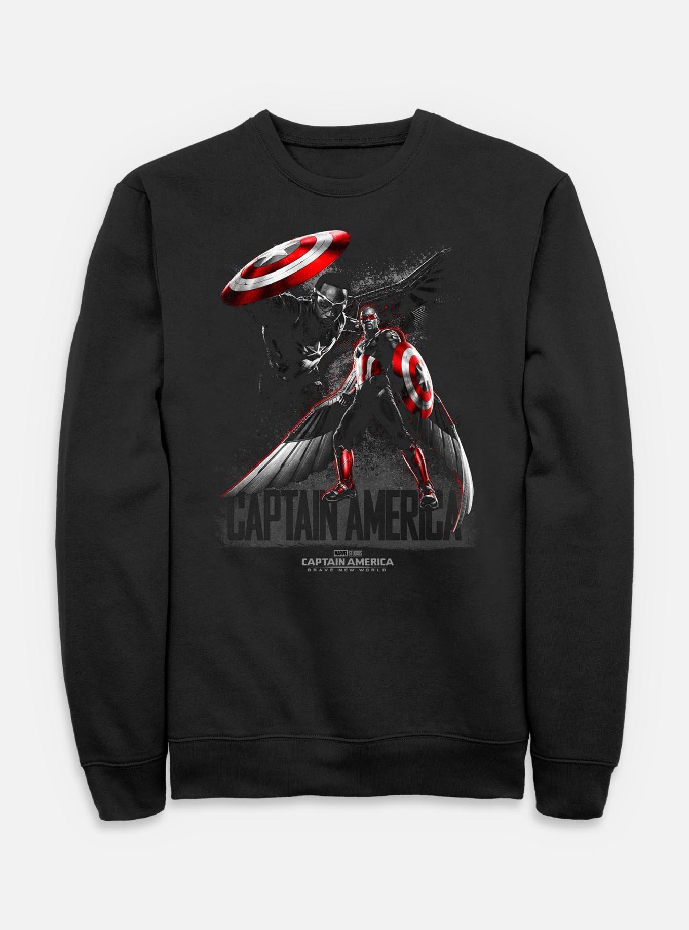 Captain America: Brave New World Captain America Brave Pose Sweatshirt,All Products : American Fashion Style Bags On Sale