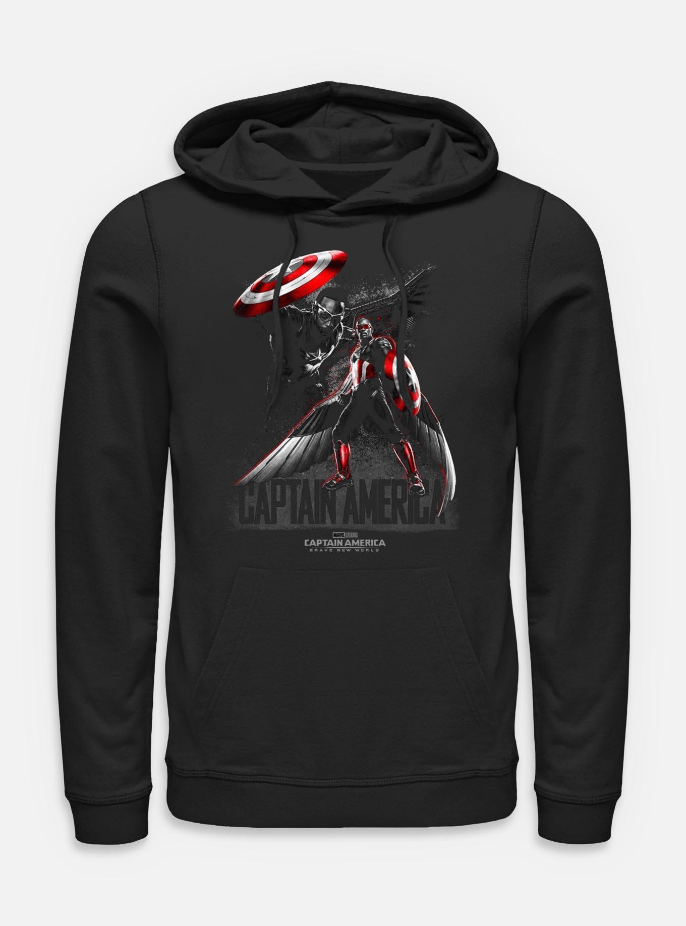 Captain America: Brave New World Captain America Brave Pose Hoodie,All Products : American Fashion Style Bags On Sale