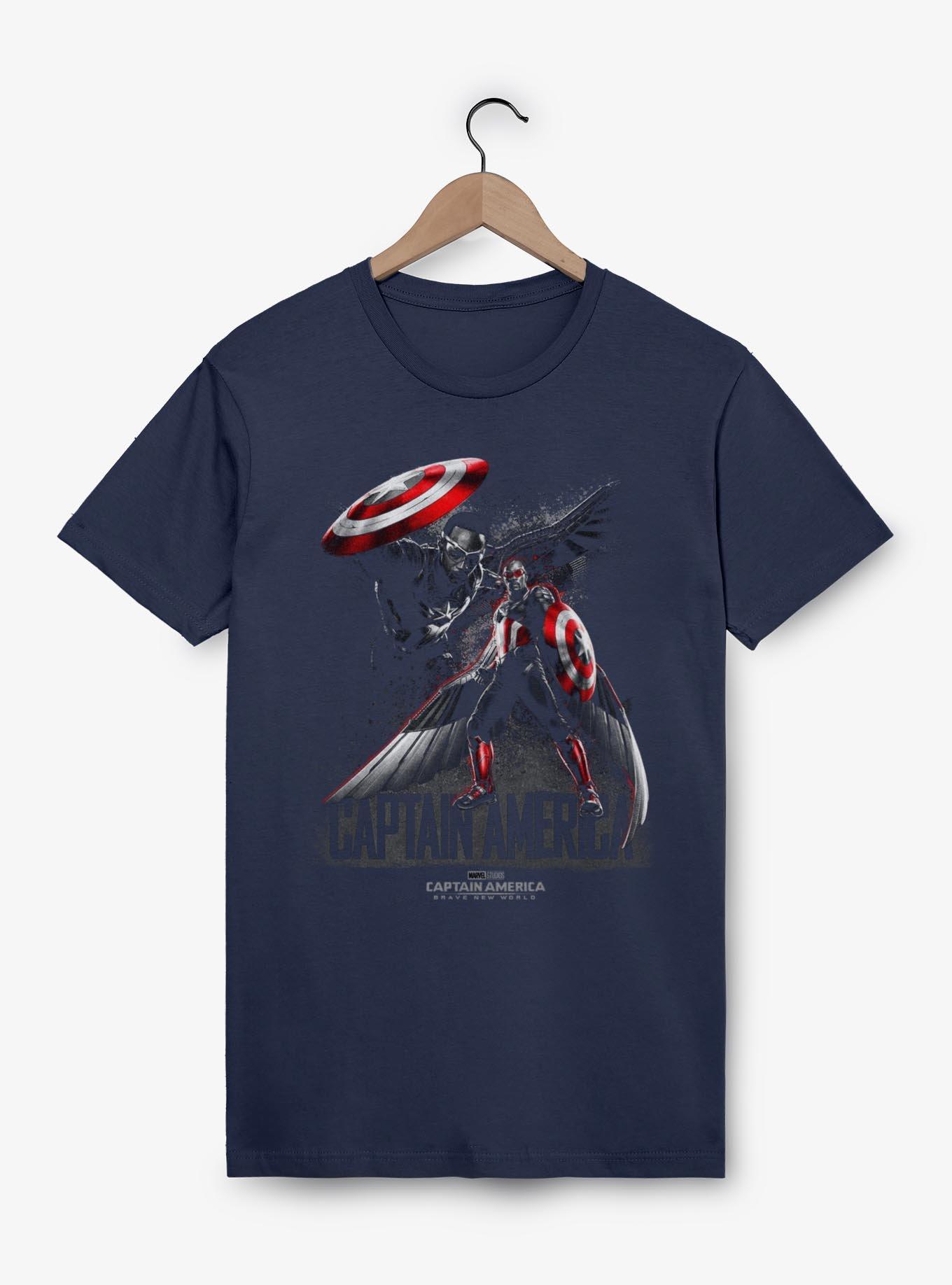 Captain America: Brave New World Captain America Brave Pose Garment Dye T-Shirt,All Products : American Fashion Style Bags On Sale