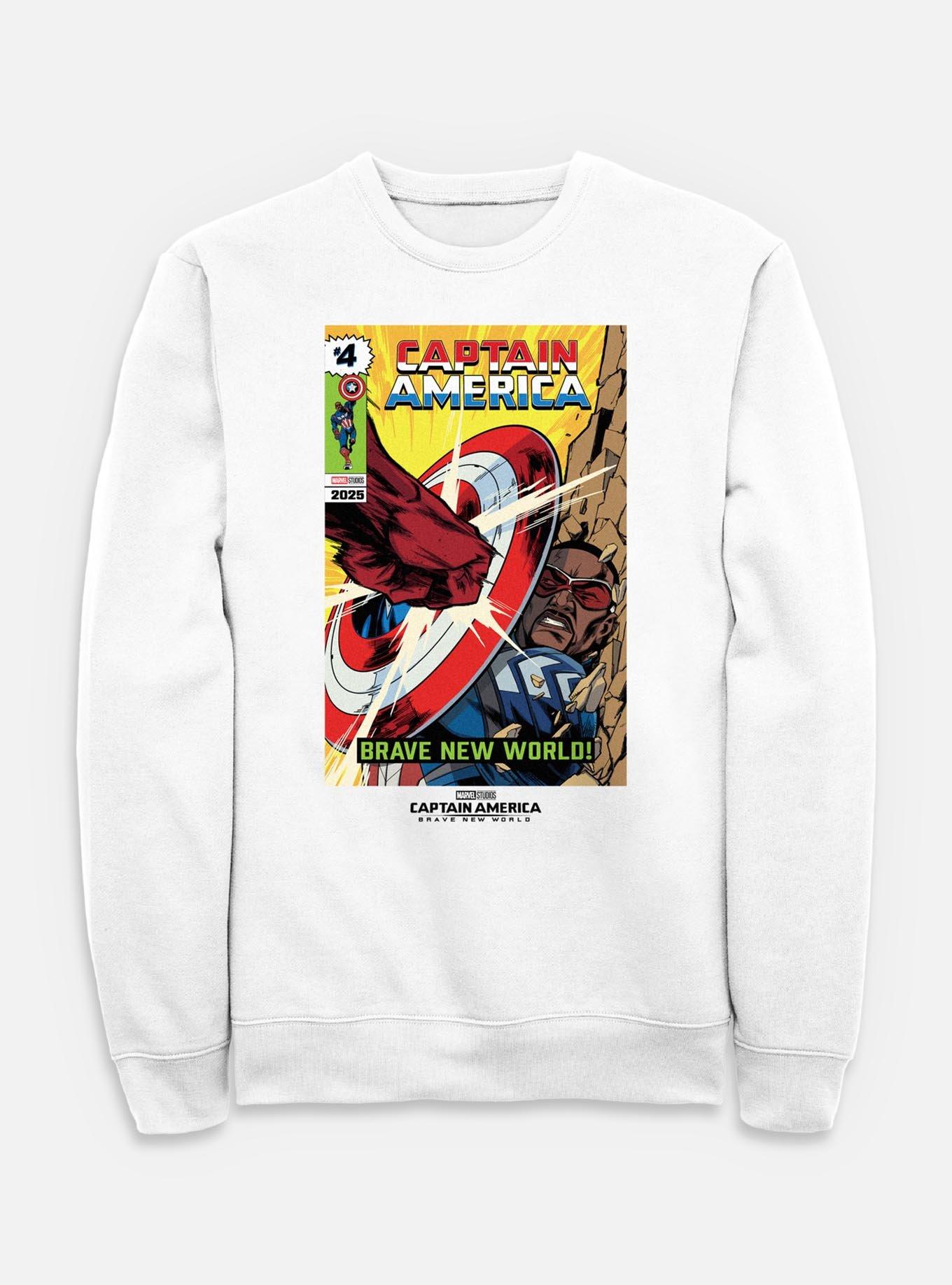 Captain America: Brave New World Comic Cover Sweatshirt,All Products : American Fashion Style Bags On Sale
