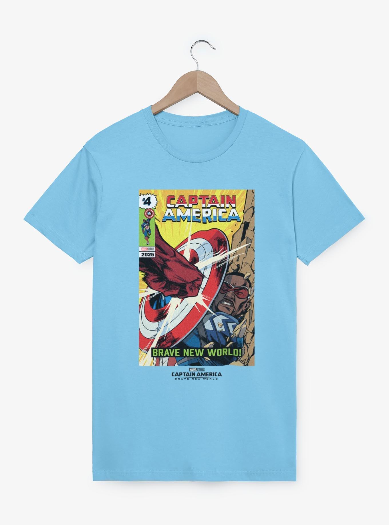 Captain America: Brave New World Comic Cover Garment Dye T-Shirt,All Products : American Fashion Style Bags On Sale