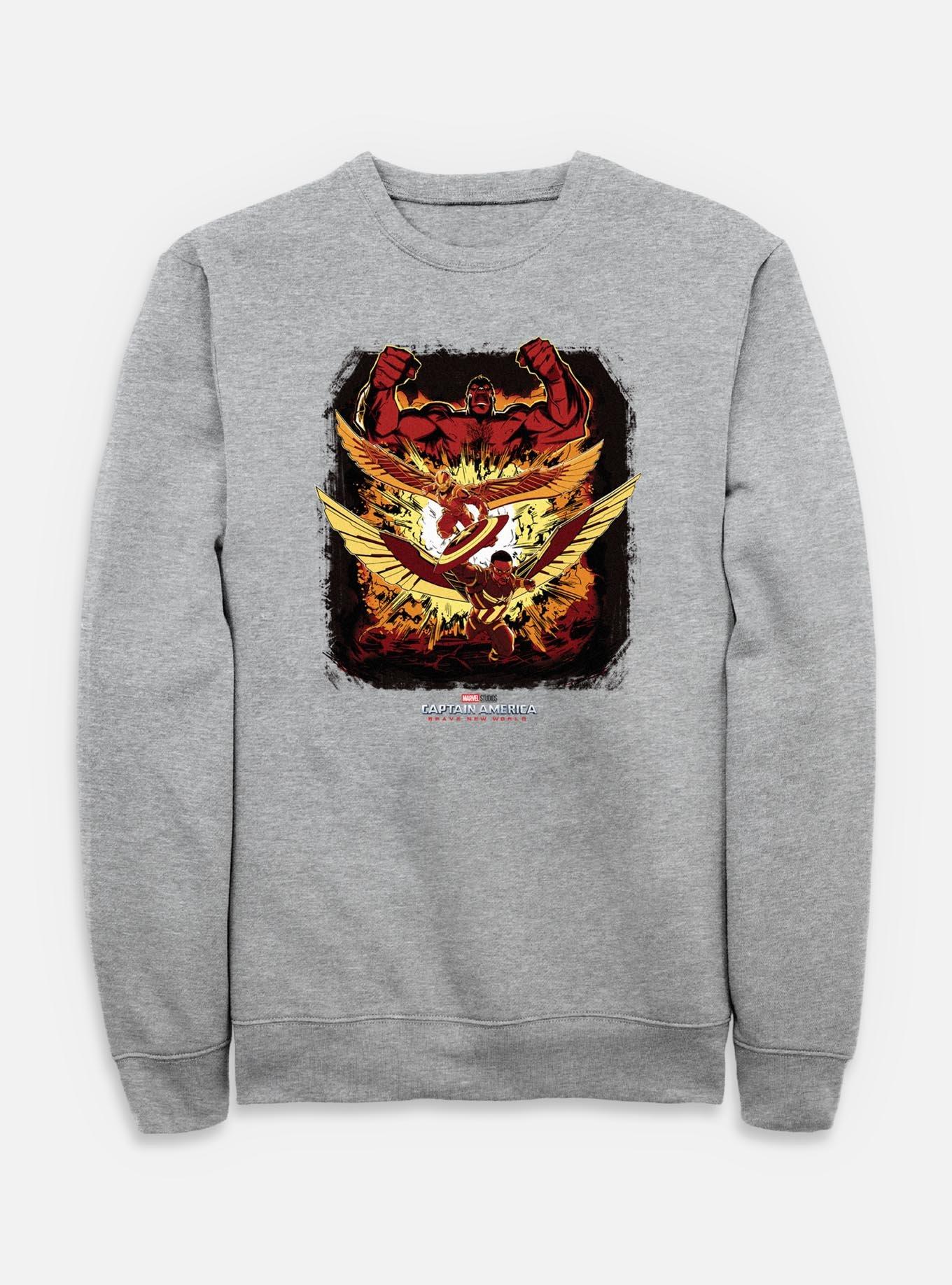 Captain America: Brave New World Red Hulk And Falcon Sweatshirt,All Products : American Fashion Style Bags On Sale