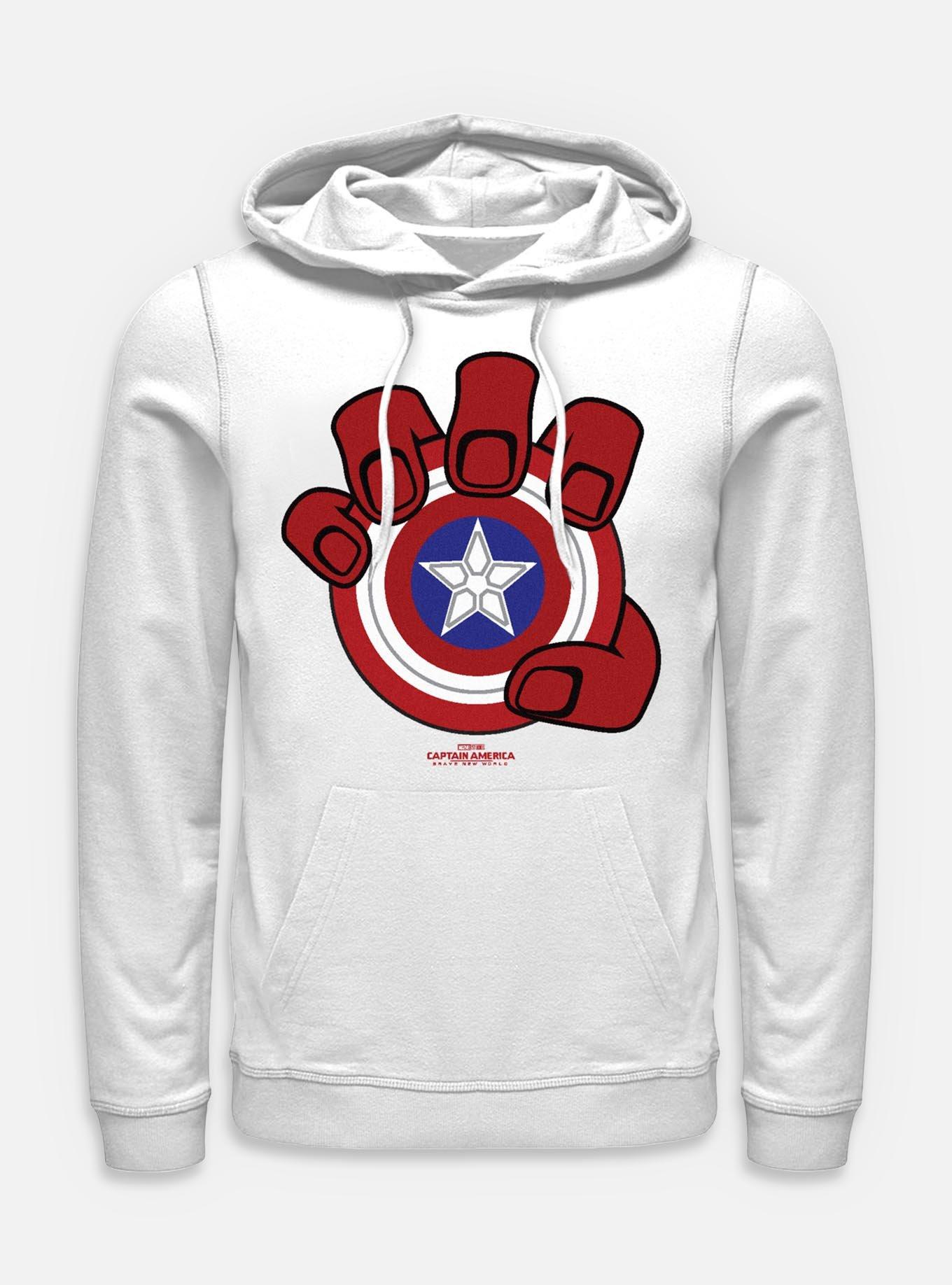 Captain America: Brave New World Red Hulk Hand And Shield Hoodie,All Products : American Fashion Style Bags On Sale