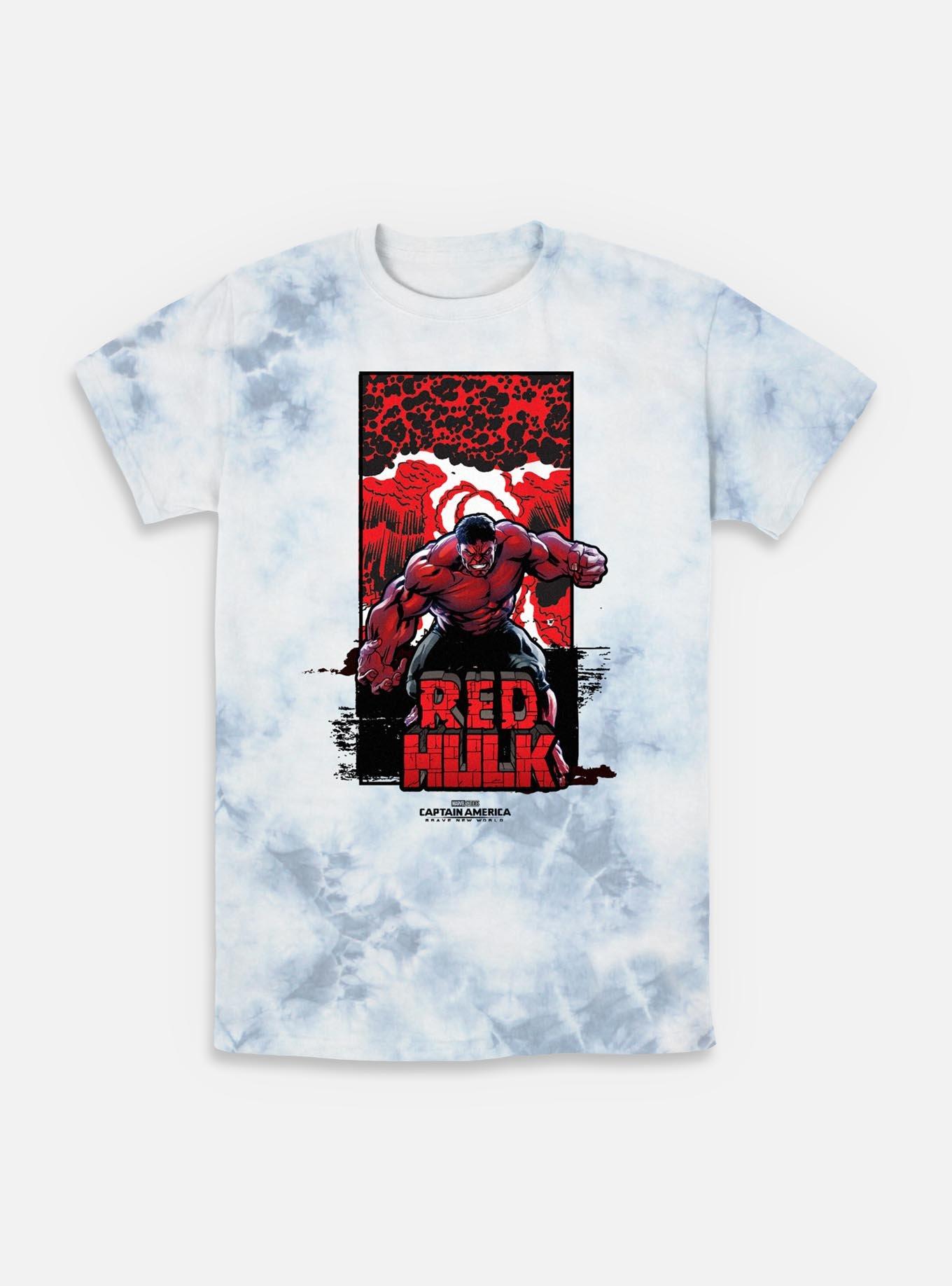 Captain America: Brave New World Red Hulk Bomb Tie-Dye T-Shirt,All Products : American Fashion Style Bags On Sale