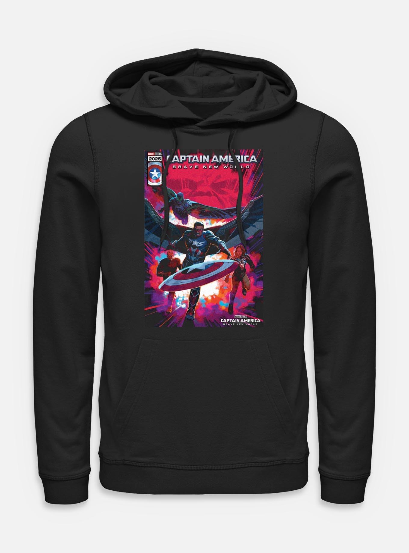 Captain America: Brave New World Captain America And Falcon Comic Cover Hoodie,All Products : American Fashion Style Bags On Sale